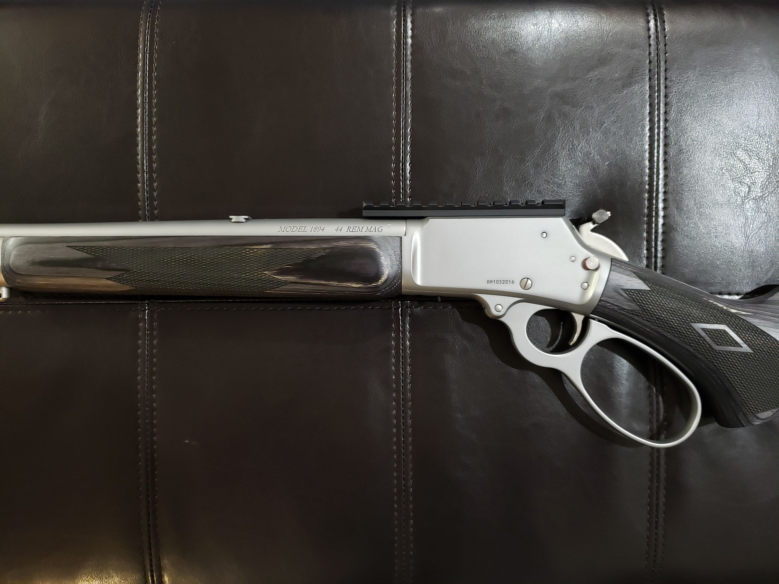 Photo of *Brand New* (Ruger) Marlin Model 1894 Trapper (Stainless / Laminate) .44 Rem. Mag. Lever-Action Rifle (w/ MI Picatinny Rail)