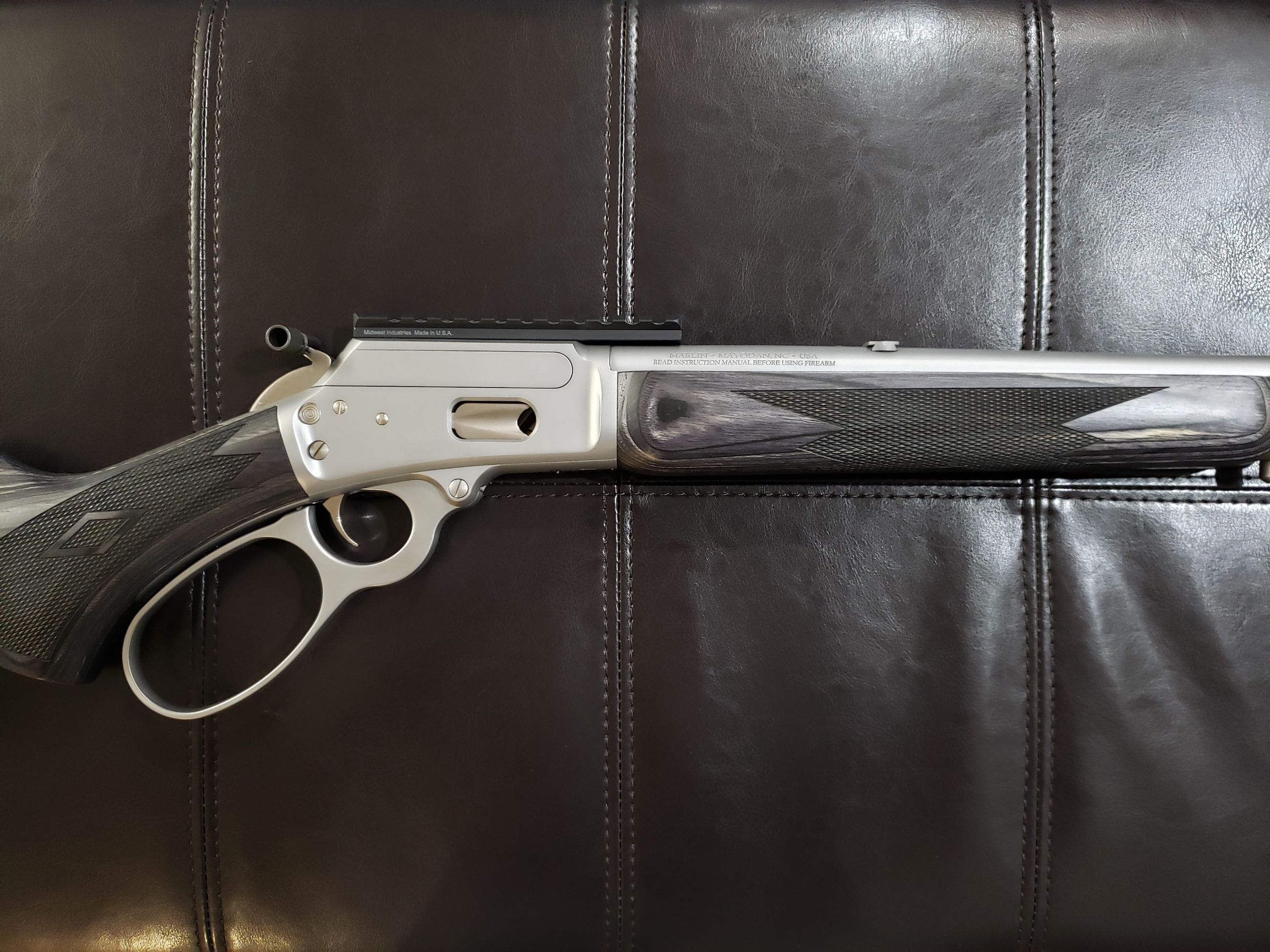 Photo of *Brand New* (Ruger) Marlin Model 1894 Trapper (Stainless / Laminate) .44 Rem. Mag. Lever-Action Rifle (w/ MI Picatinny Rail)