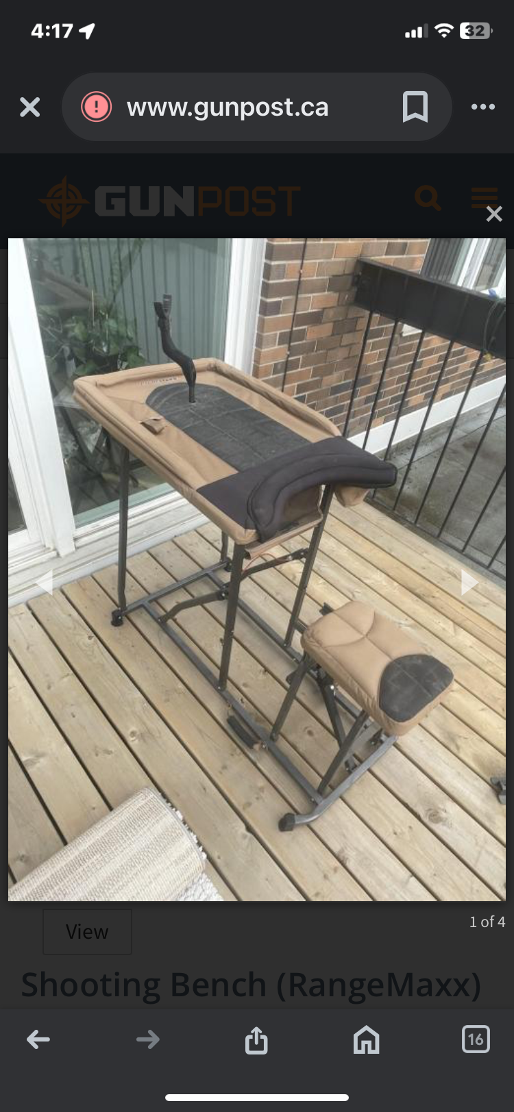 Photo of Cabela’s shooting table