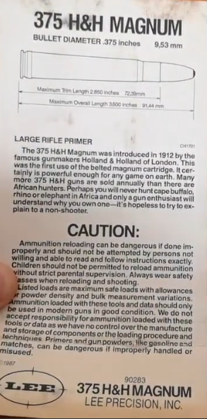 Photo of WTB: Lee Loader 375 H&H Magnum