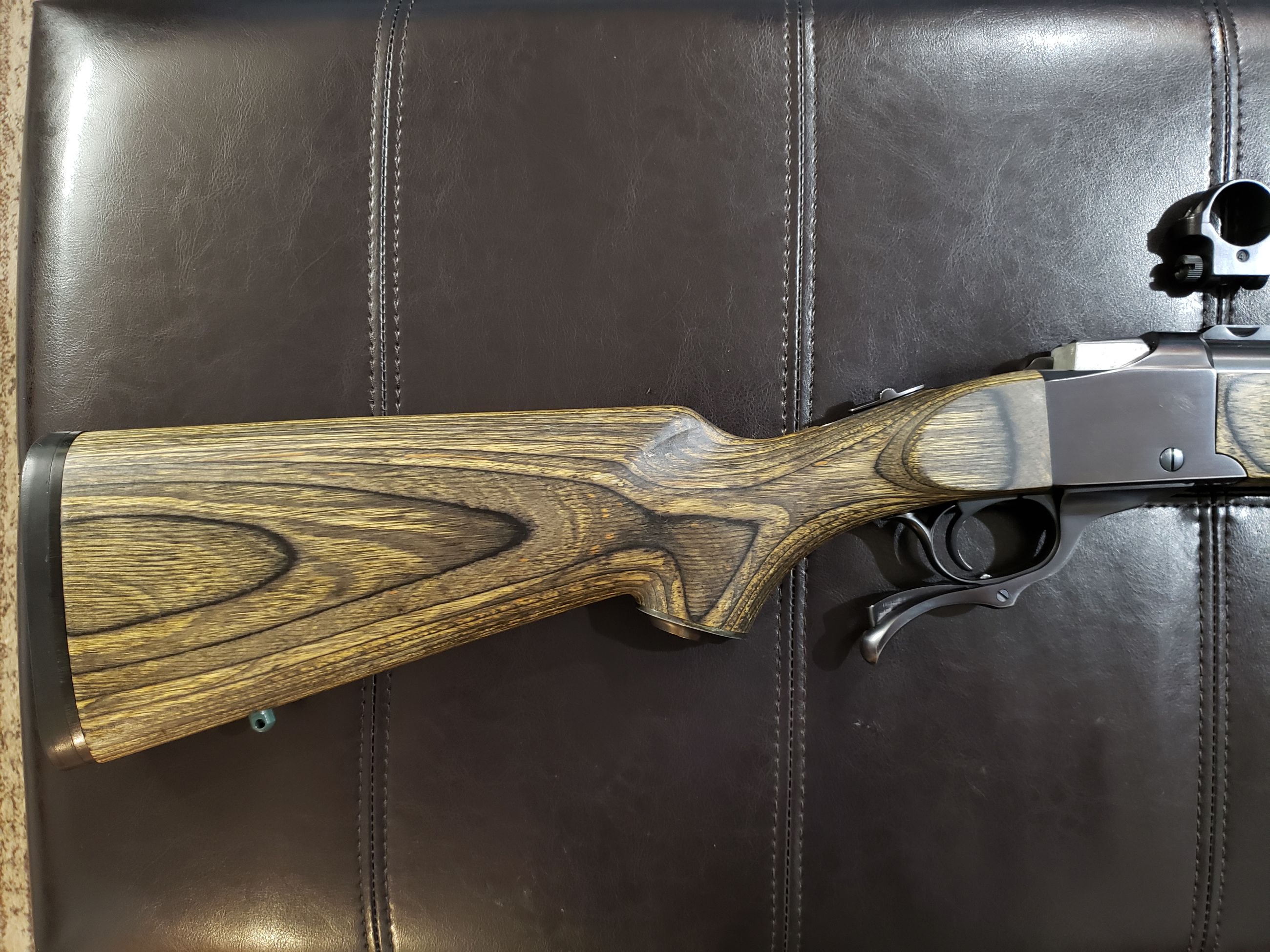 Photo of Ruger #1 (No. 1) .300 Win. Mag. Single-Shot Falling Block Rifle (Laminate/Blued) w/ Rings