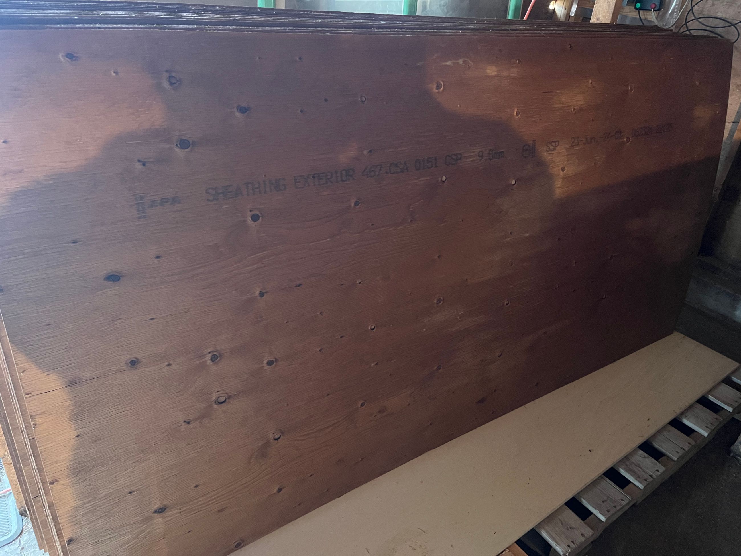 Photo of 3/8" and 1/2" Pressure Treated plywood