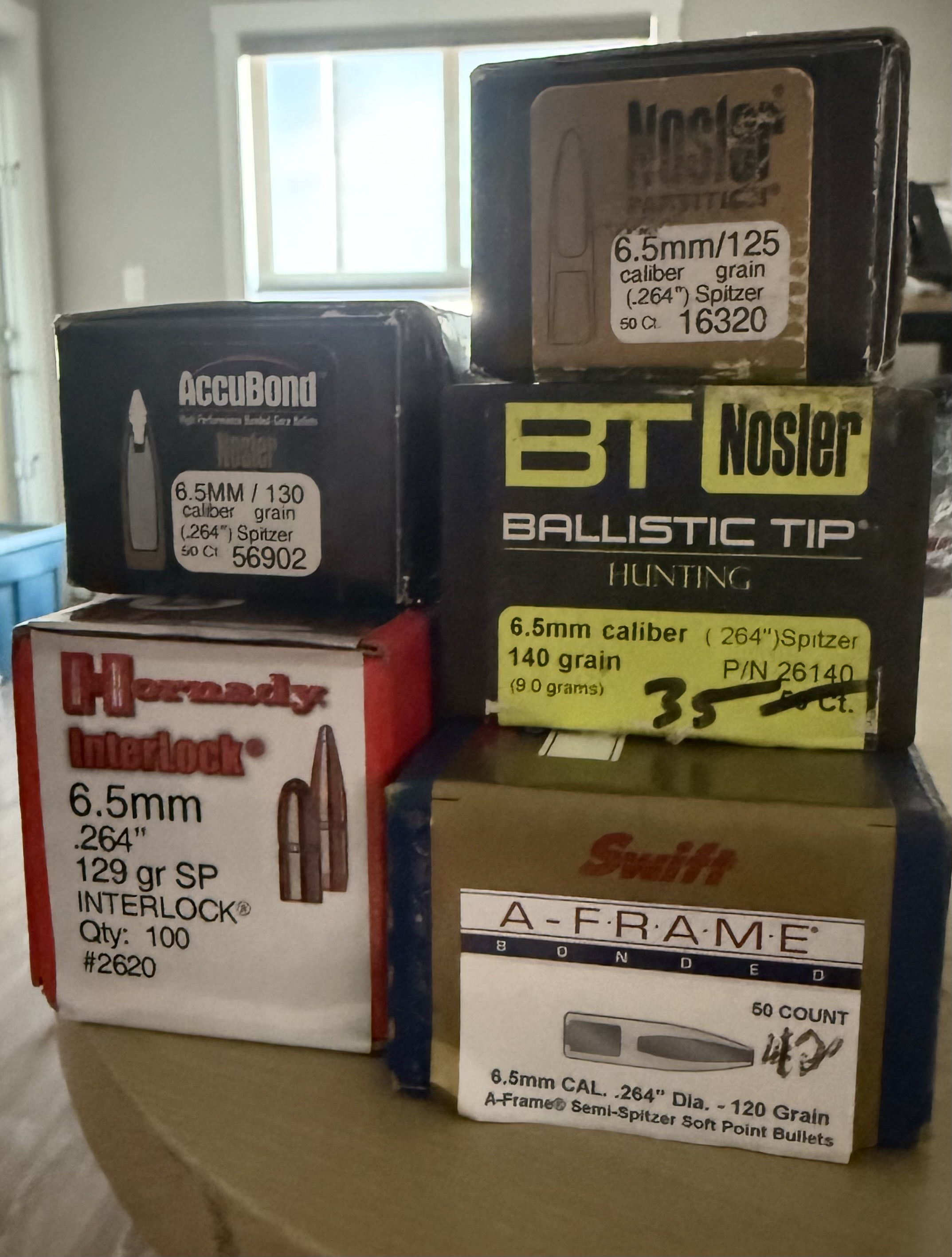 Photo of 6.5 (.264) bullets