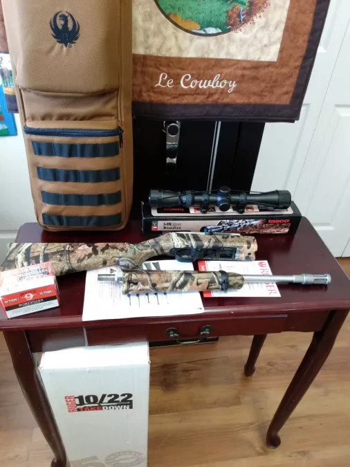 Photo of ***FREE SHIPPING***925$***Ruger .22lr TAKEDOWN 50th ANNIVERSARY CAMO / STAINLESS
