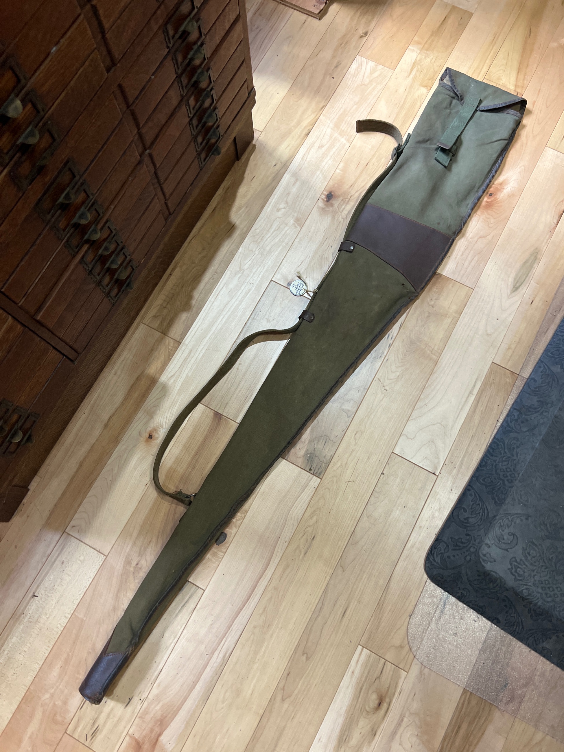 Photo of REDUCED Original Winchester model 55 canvas, and leather gun case