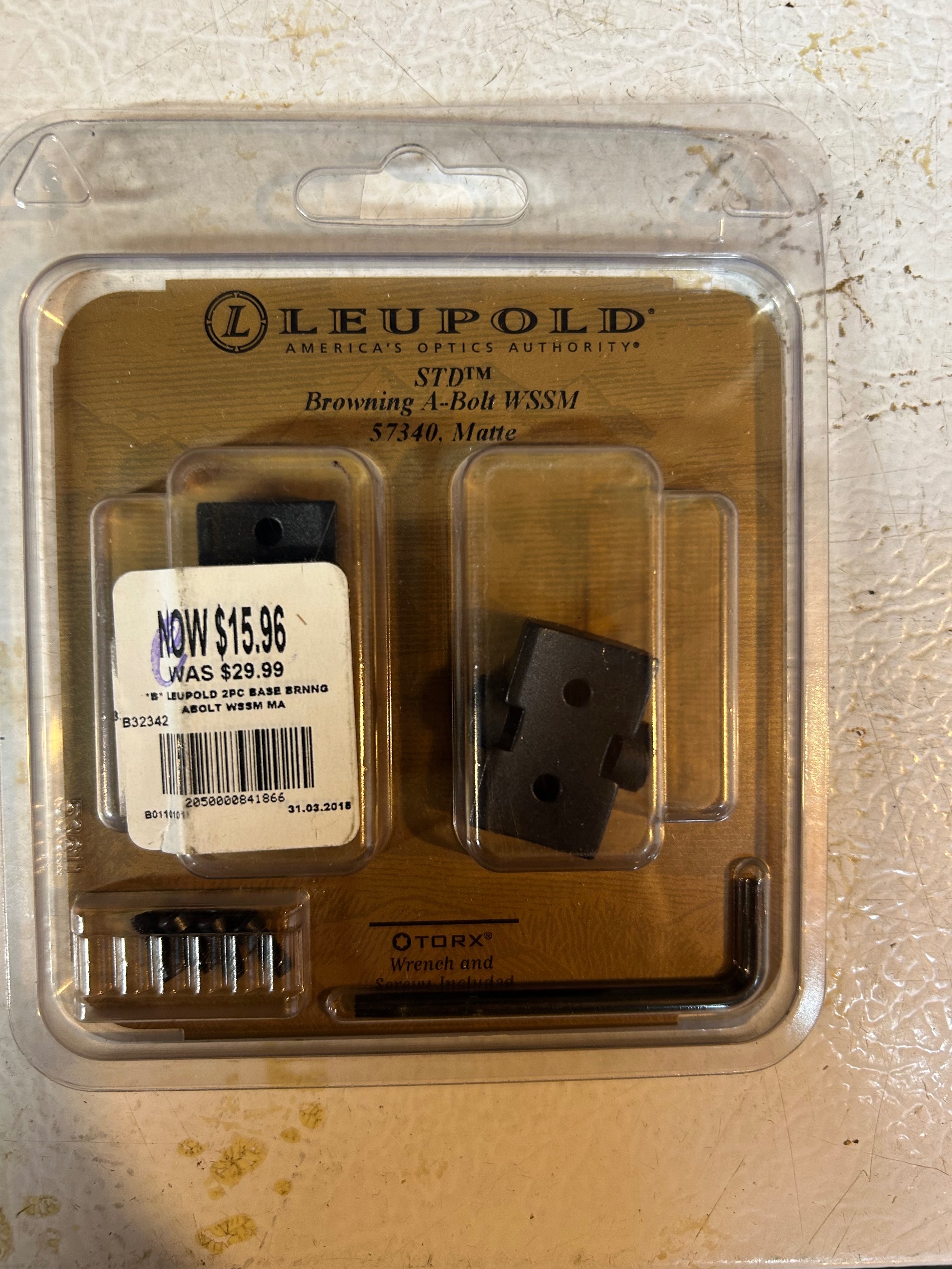 Photo of Leupold STD (57340 )Browning A-bolt WSSM Matte base