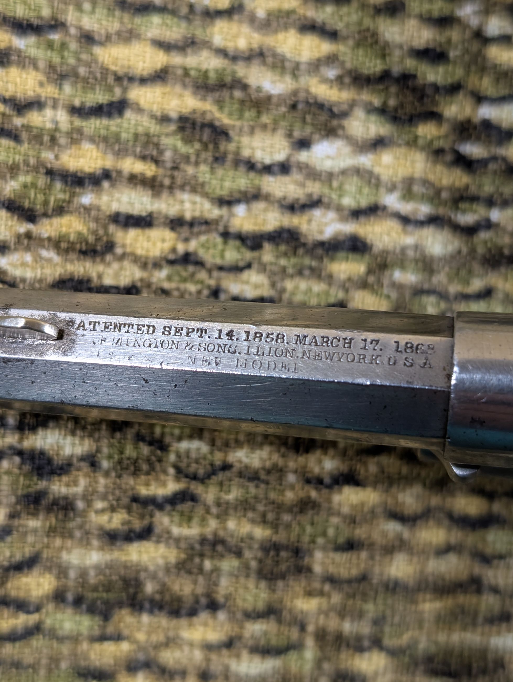 Photo of Remington New Model Police Model 1865 38 Rimfire Conversion Antique Revolver