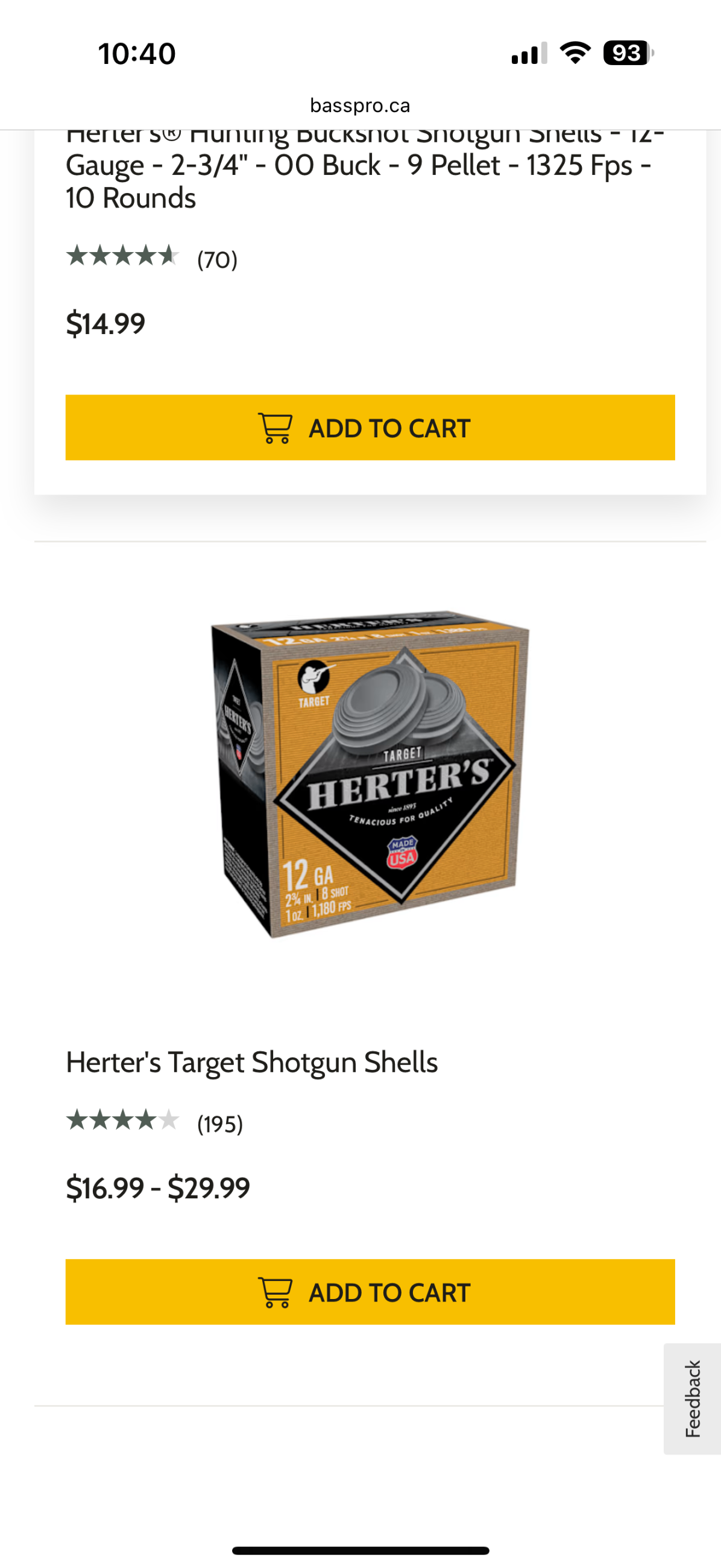 Photo of Herter’s 12 gauge 8 shot - 25 cartridges 
