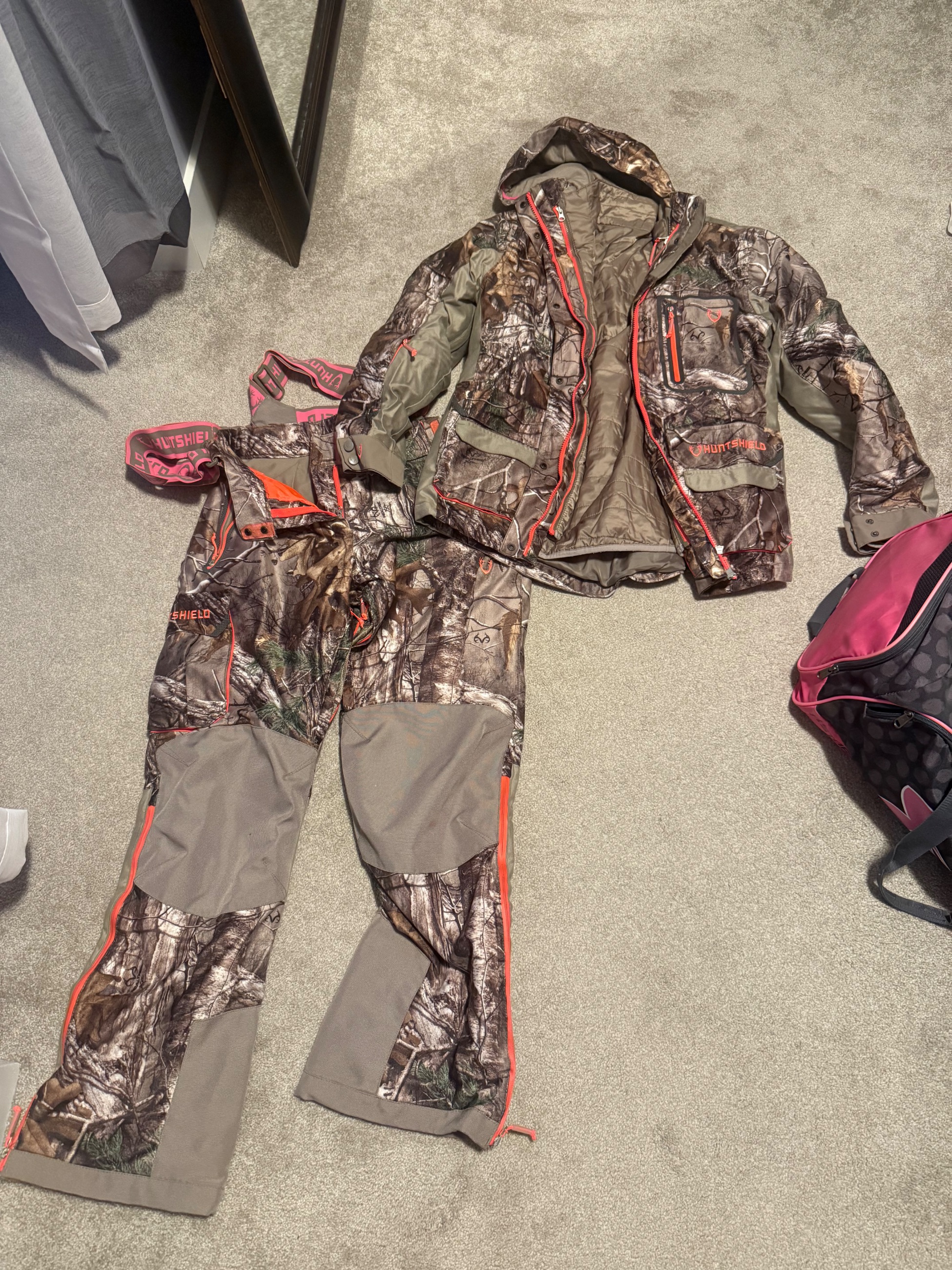 Photo of Huntingshield brand womens hunting jacket/bib set