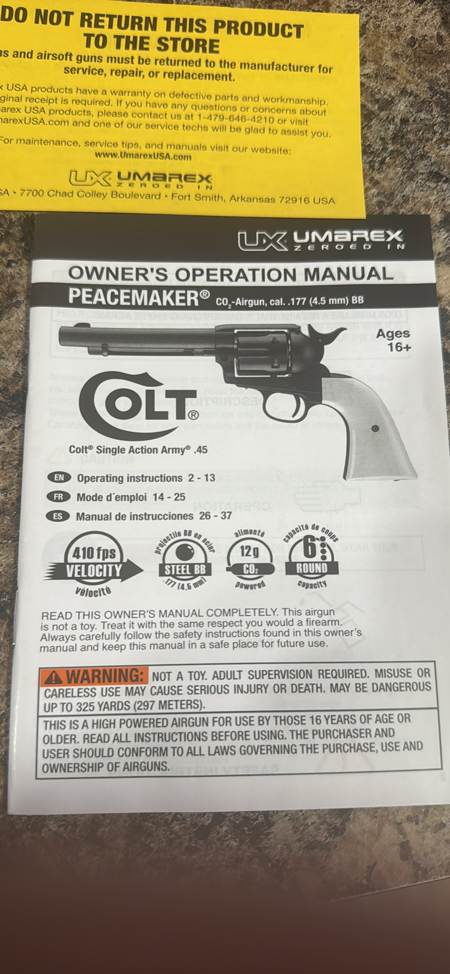 Photo of Colt pacemaker .177 CO2 BB Airgun