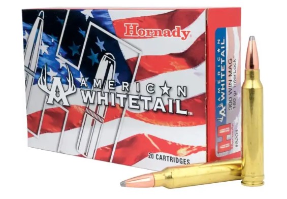 Photo of Hornady 8204 American Whitetail 300 Win Mag 150 Gr InterLock SP Ammunition $50