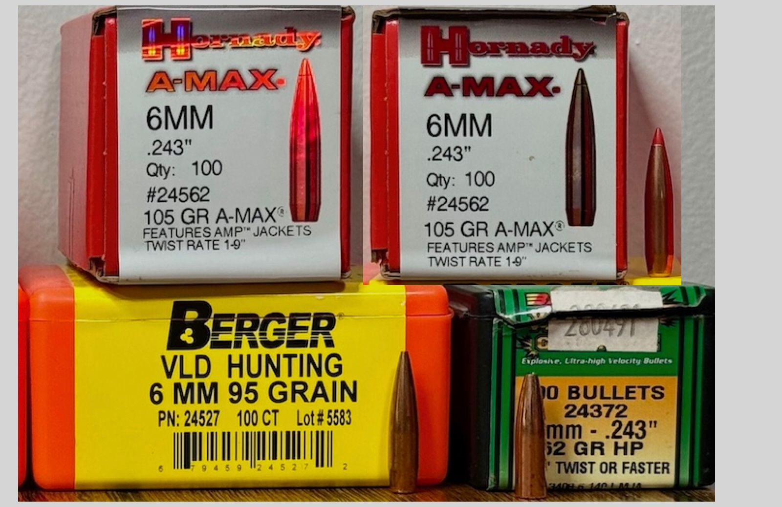 Photo of Various 6mm bullets