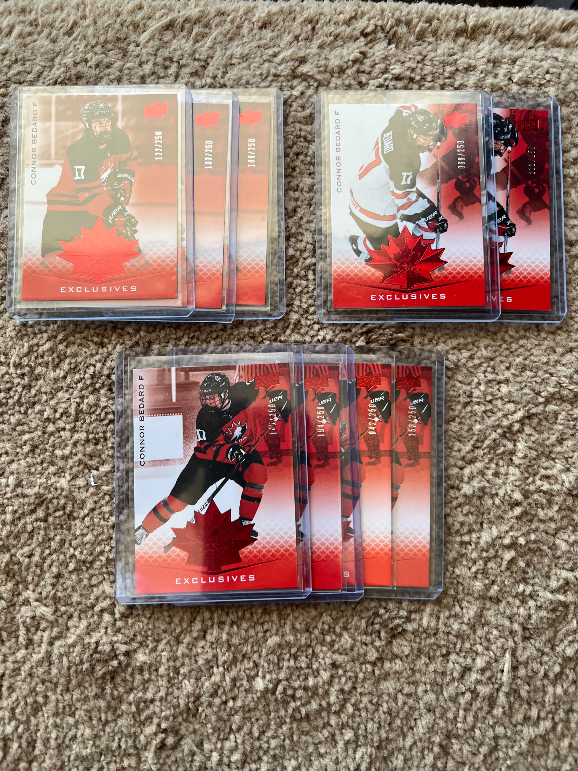 Photo of 9 Connor Bedard, Exclusives, 042-250, 2021 Canada. $775 Each.