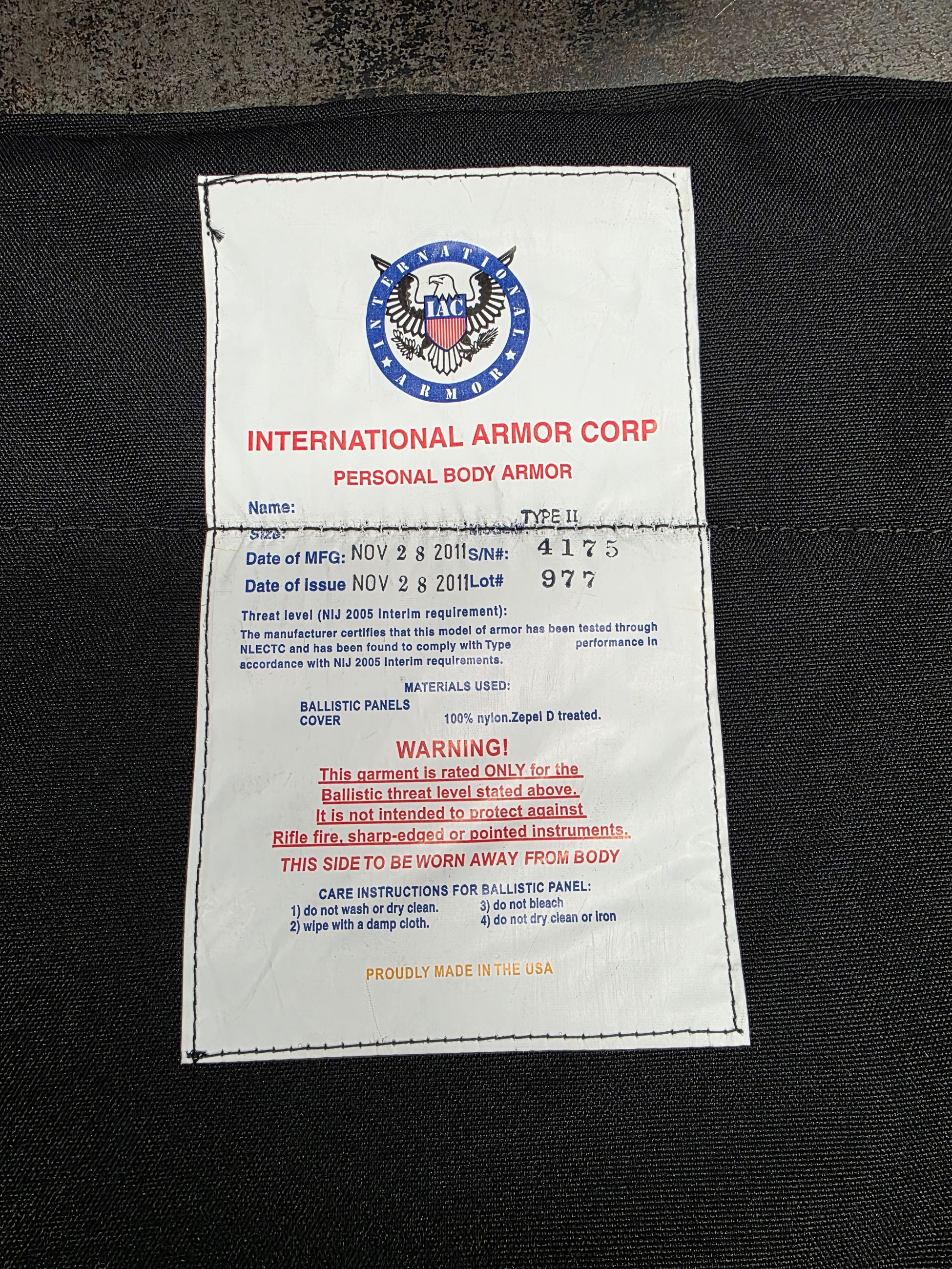 Photo of Ballistic / Bullet Proof Blanket