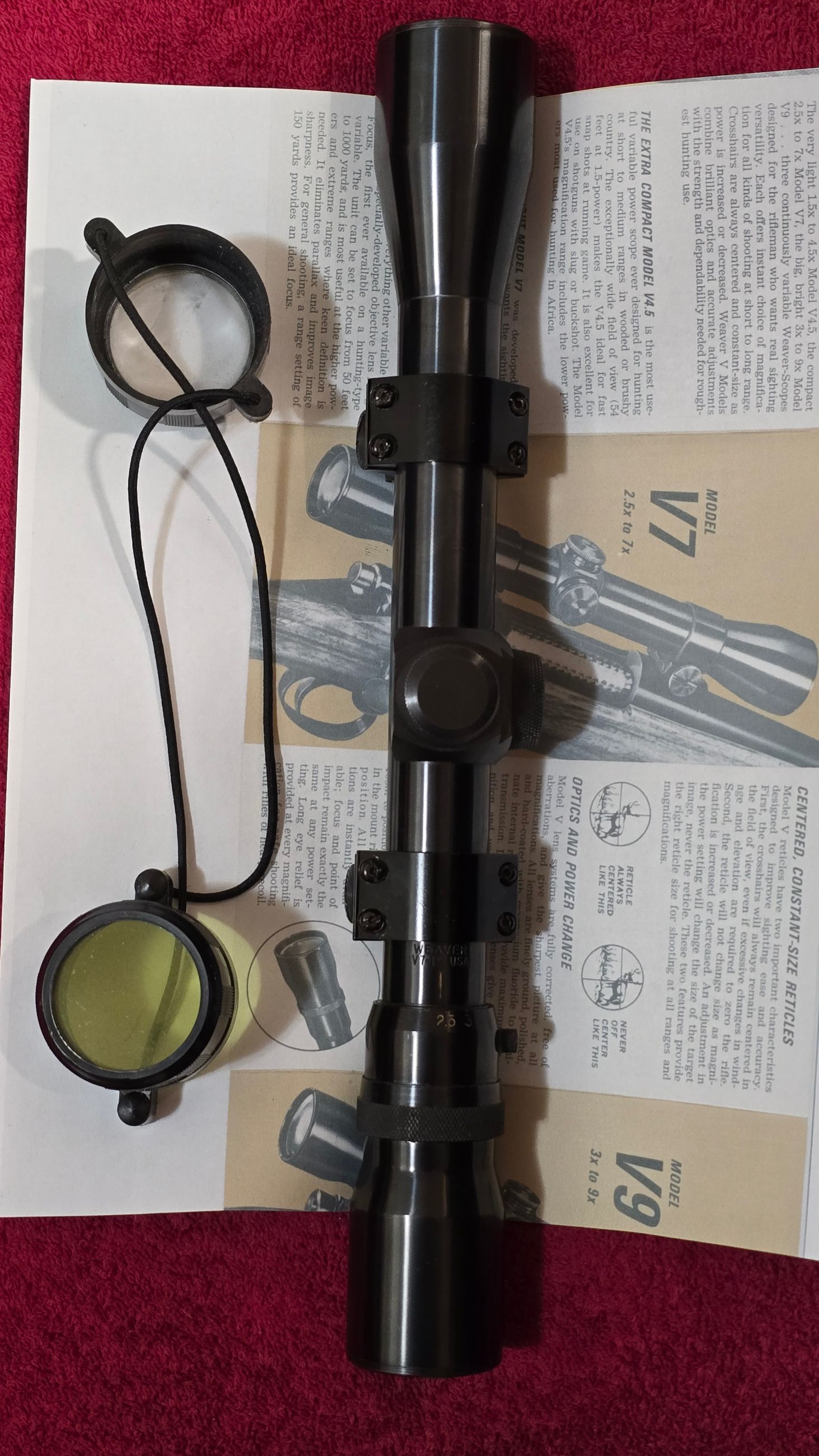 Photo of WEAVER USA V7   2.5-7X VINTAGE RIFLE SCOPES