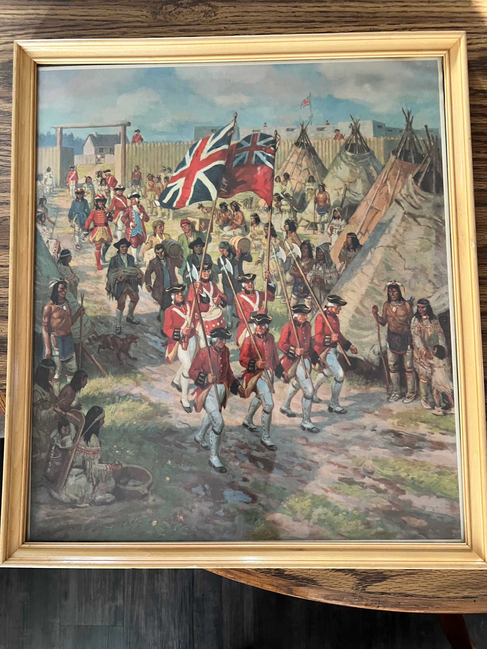 Photo of 1780’s Trading Ceremony At York Factory. Lithograph. $675