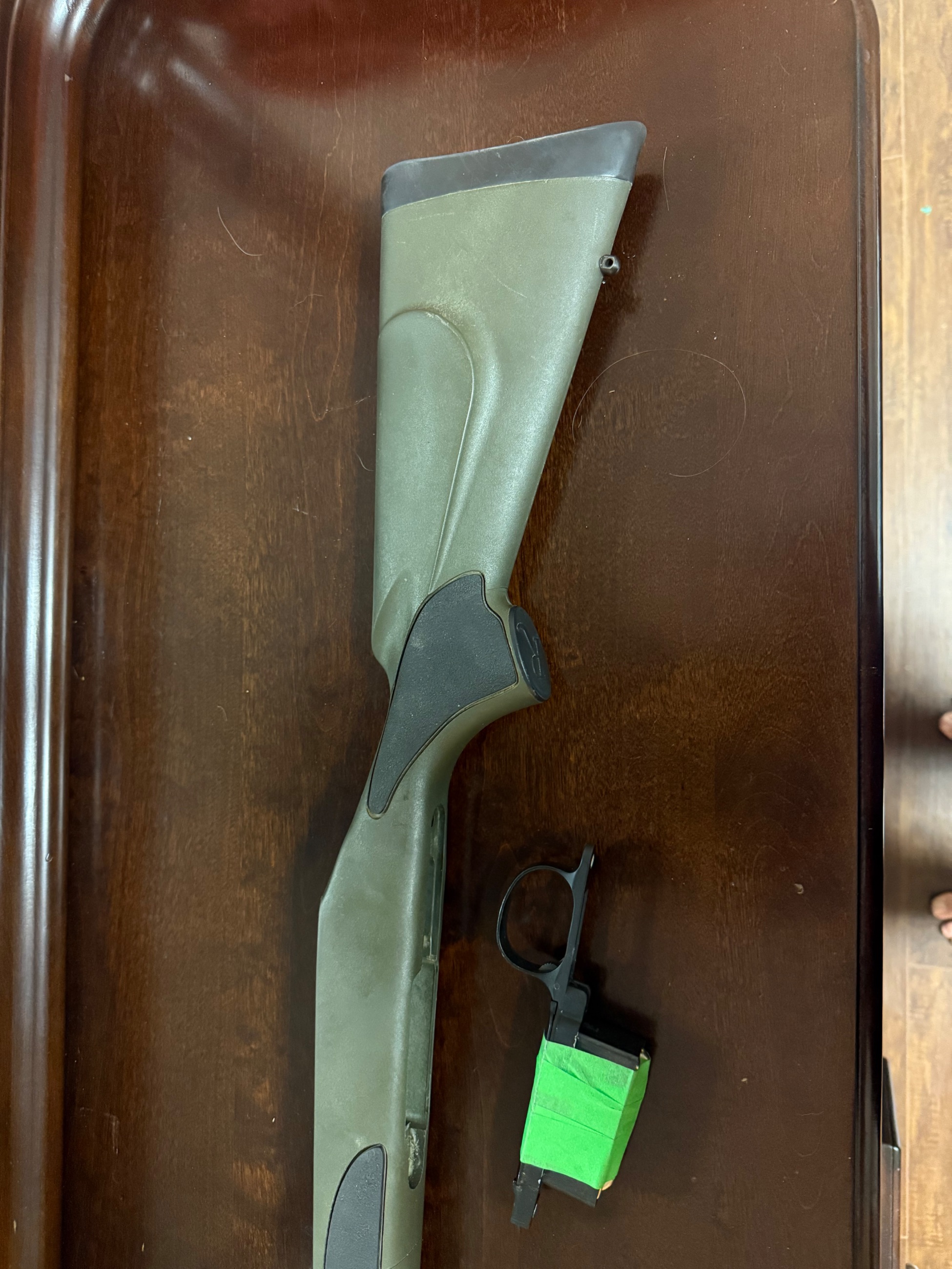 Photo of Remington 700 short action VTR stock and bottom metal