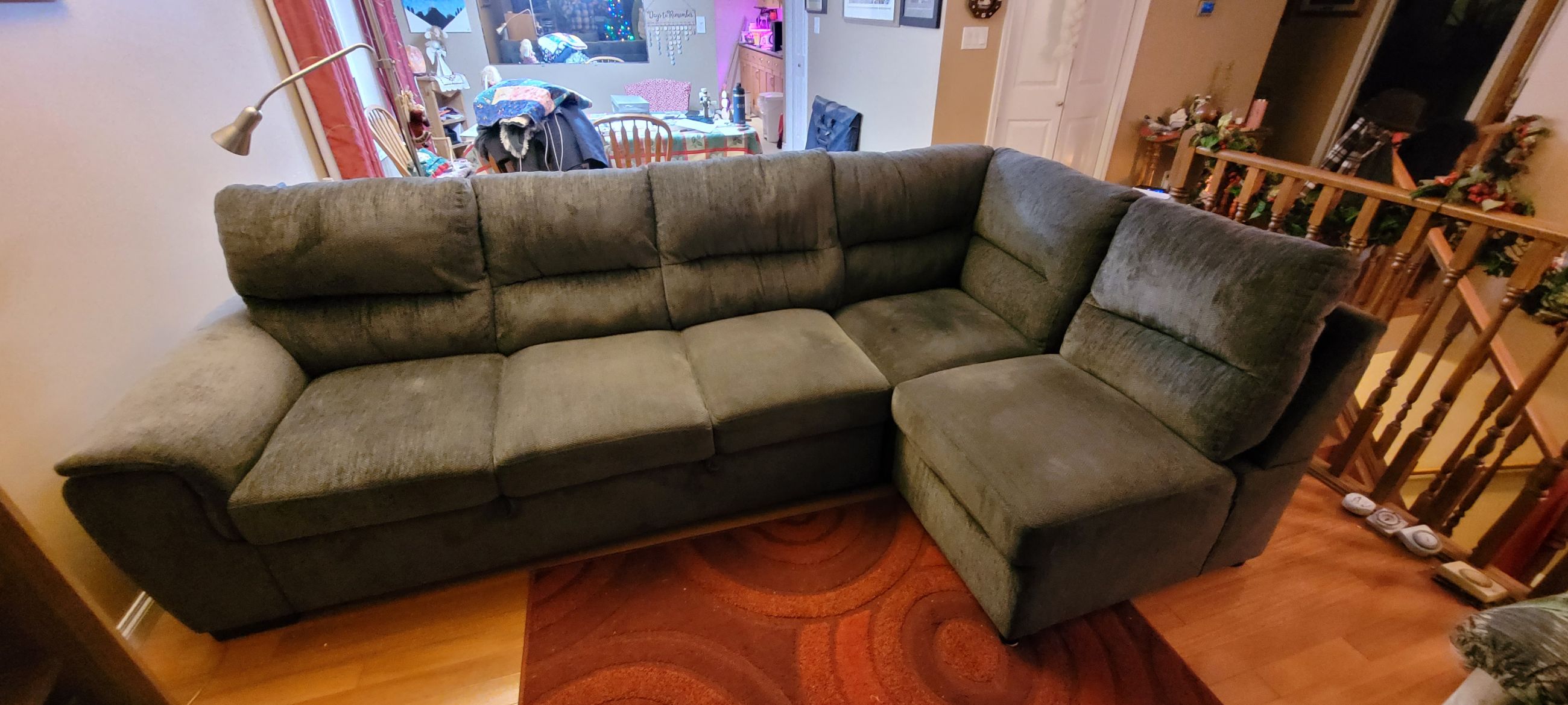 Photo of L shaped sofa bed sleeper couch with ottoman