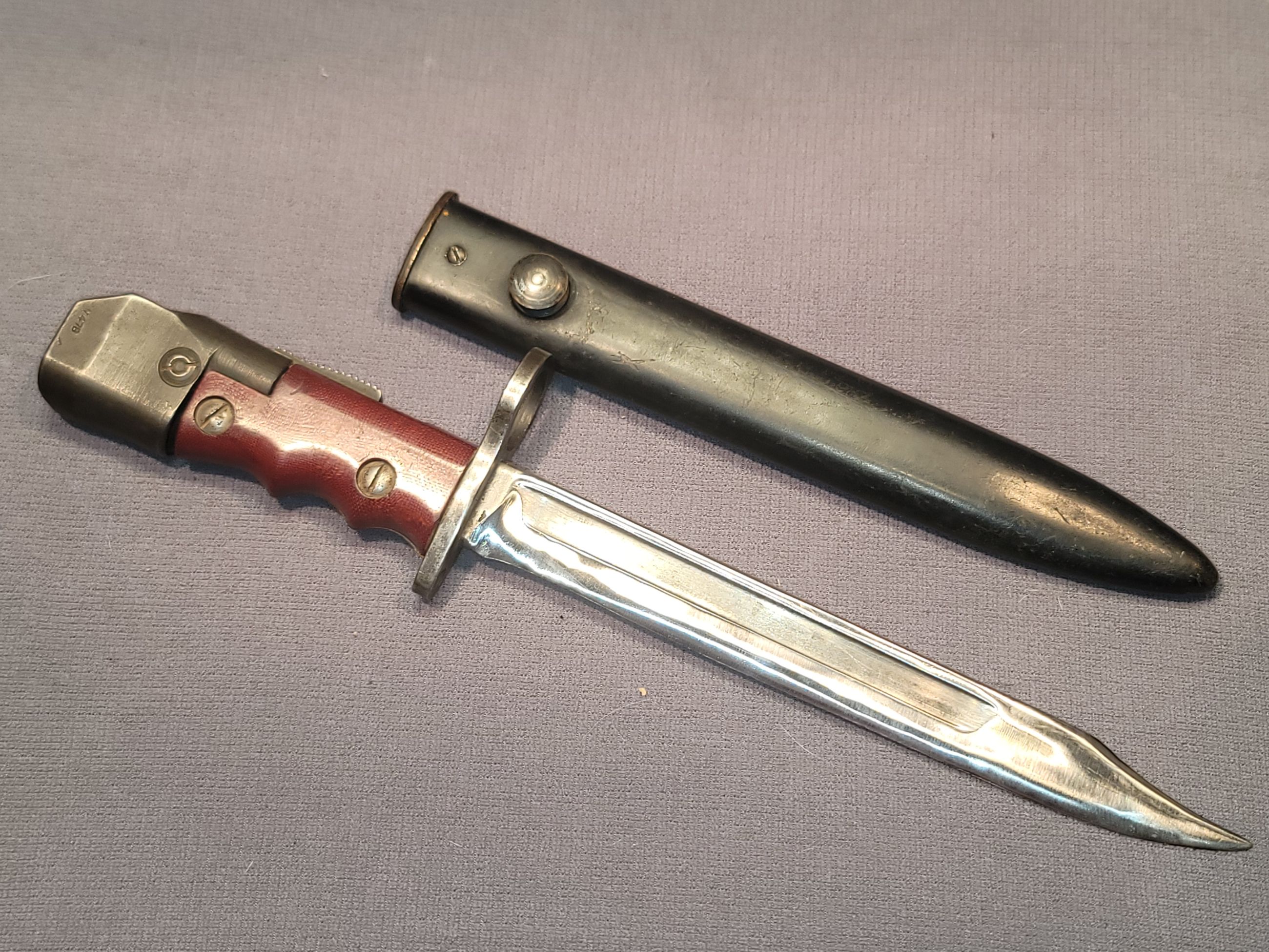 Photo of WWII 303 BRITISH No4 Enfield No7 Mk1/L BAYONET & No5 Mk2 SCABBARD BSA MADE