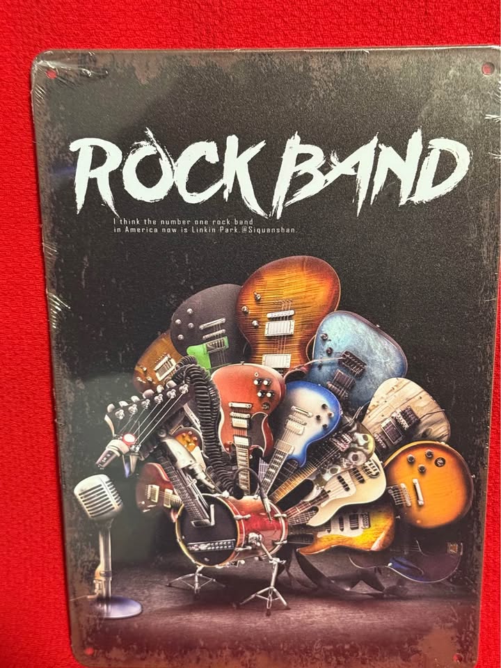 Photo of Rock Band 8x12 inches metal wall sign picture