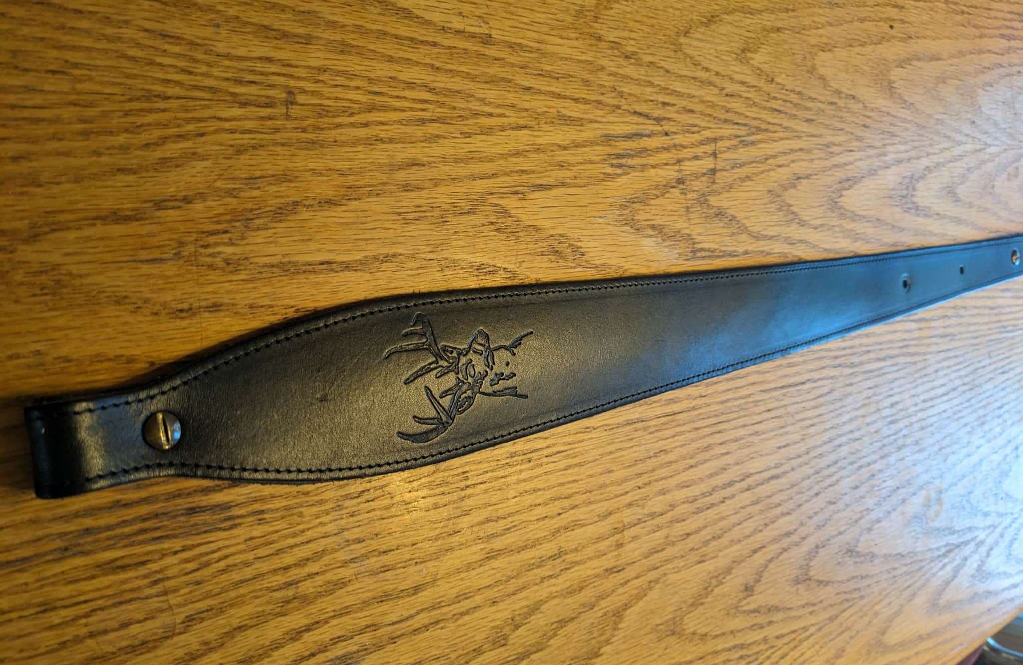 Black leather rifle sling Cabela's - 2 - 1763836352269_sling