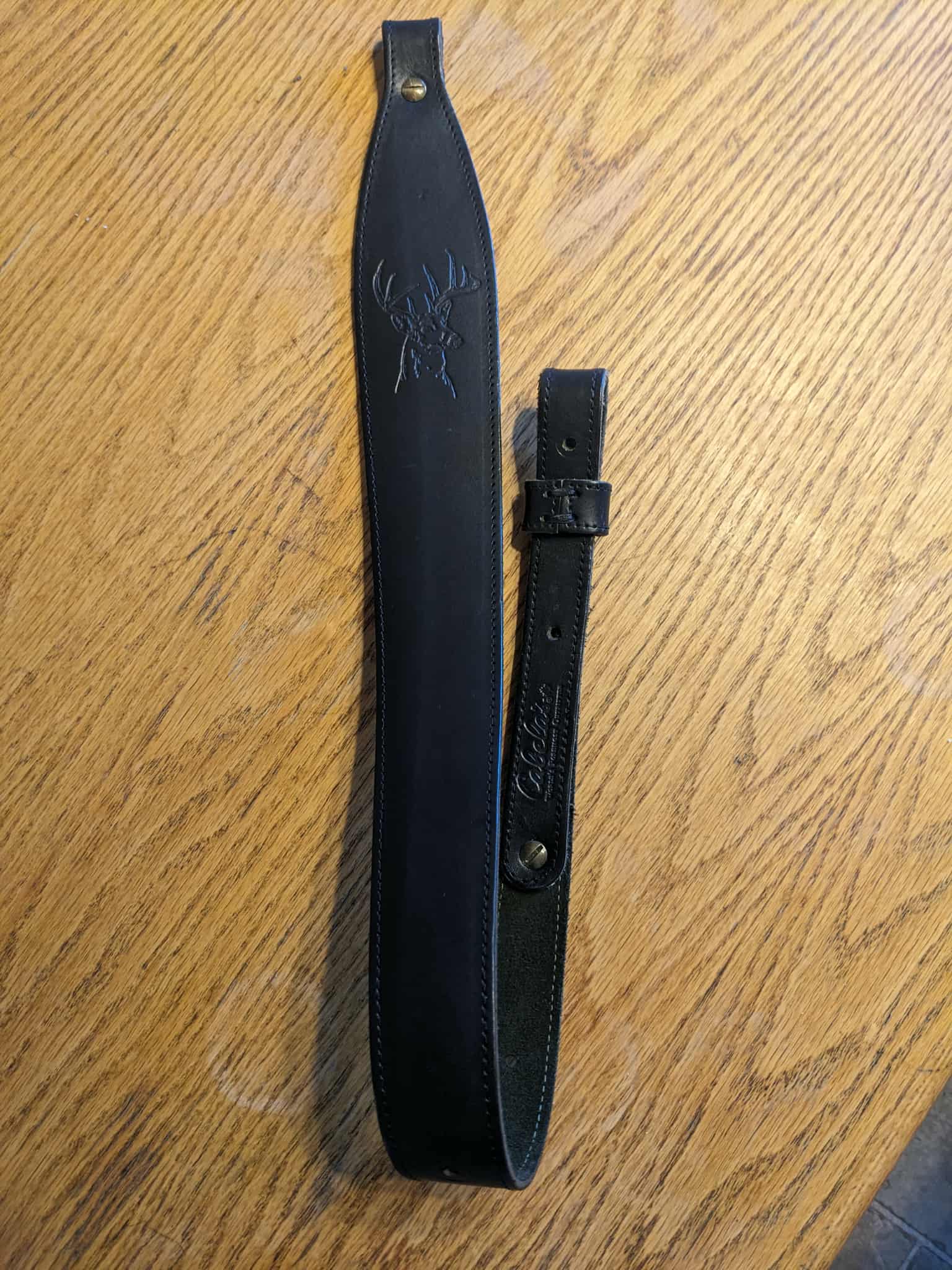 Photo of Black leather rifle sling Cabela's