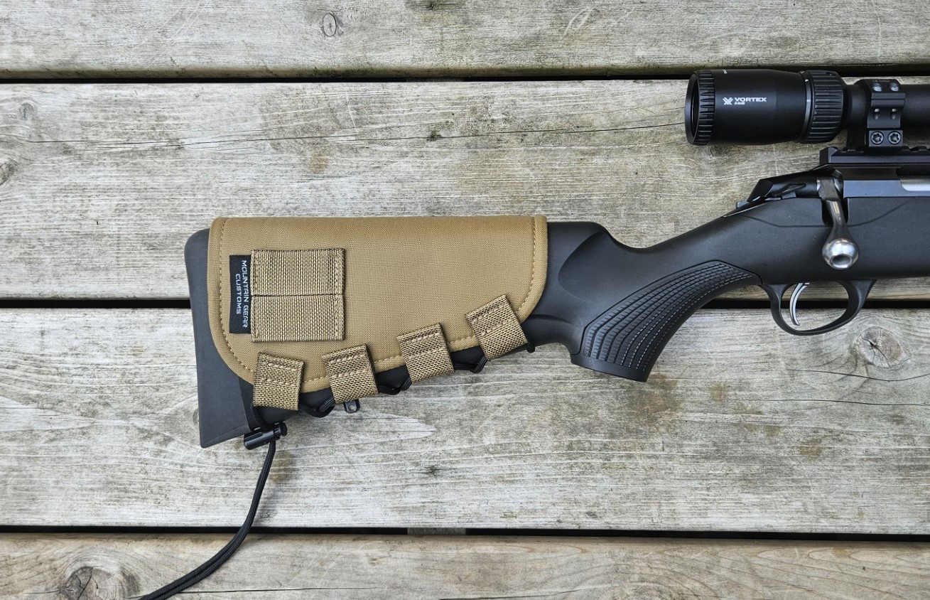 Photo of Rifle Buttstock Cover Coyote Tan  Universal Fit & Molle Compatible