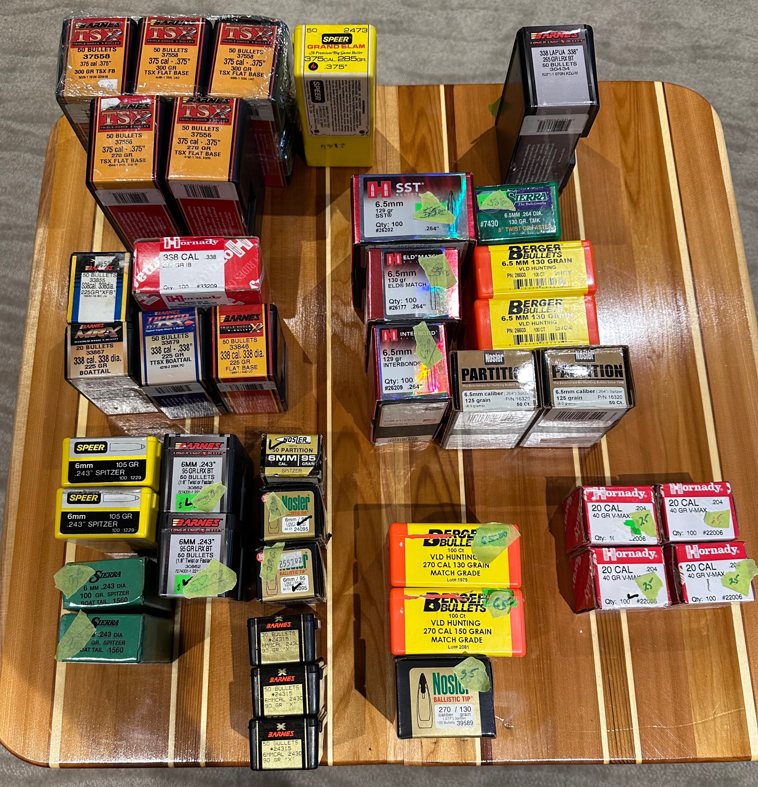 Photo of UPDATED … BULLETS …..Assorted Calibers including  375 ,338 ,338 Lapua ,308 , 6.5 , 6MM , 270 &  more to come