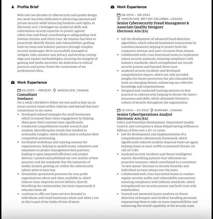 Photo of Skilled Specialist looking for gig again: SR. Agent for new gigs contacts, 20+yrs in Cybersec,analysis,forensics,Security investigations & more