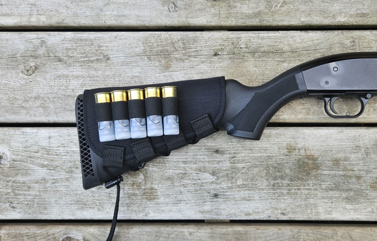 Photo of Shotgun Buttstock Cover Black  Universal Fit w/ 5 Round Shell Carry Capability