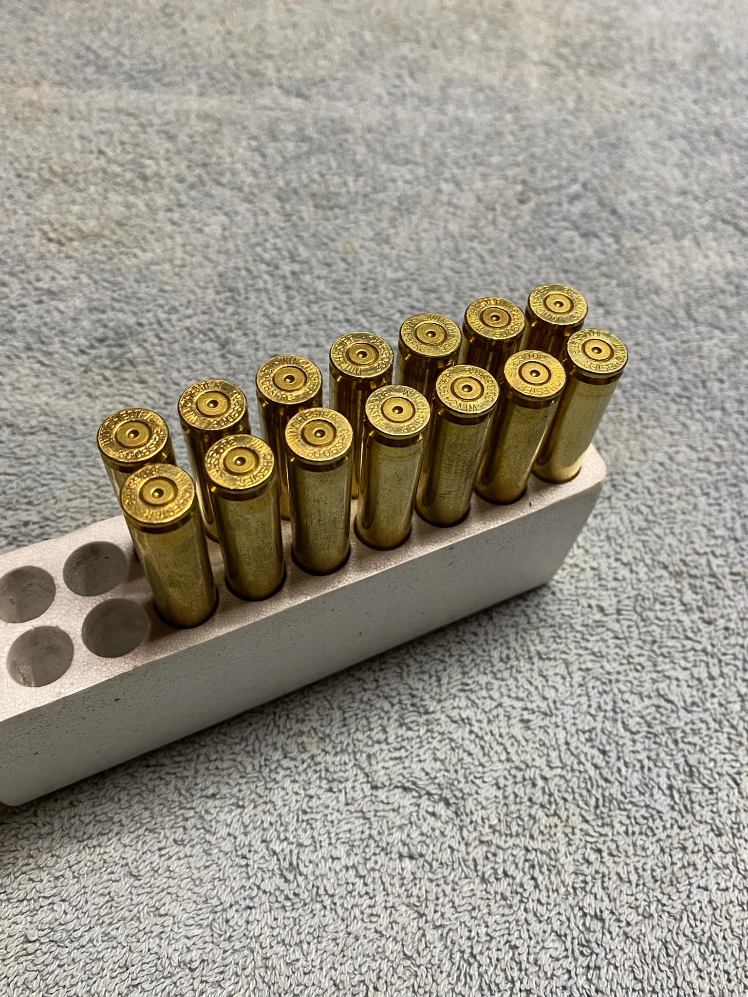Photo of Once fired 30-06 brass.