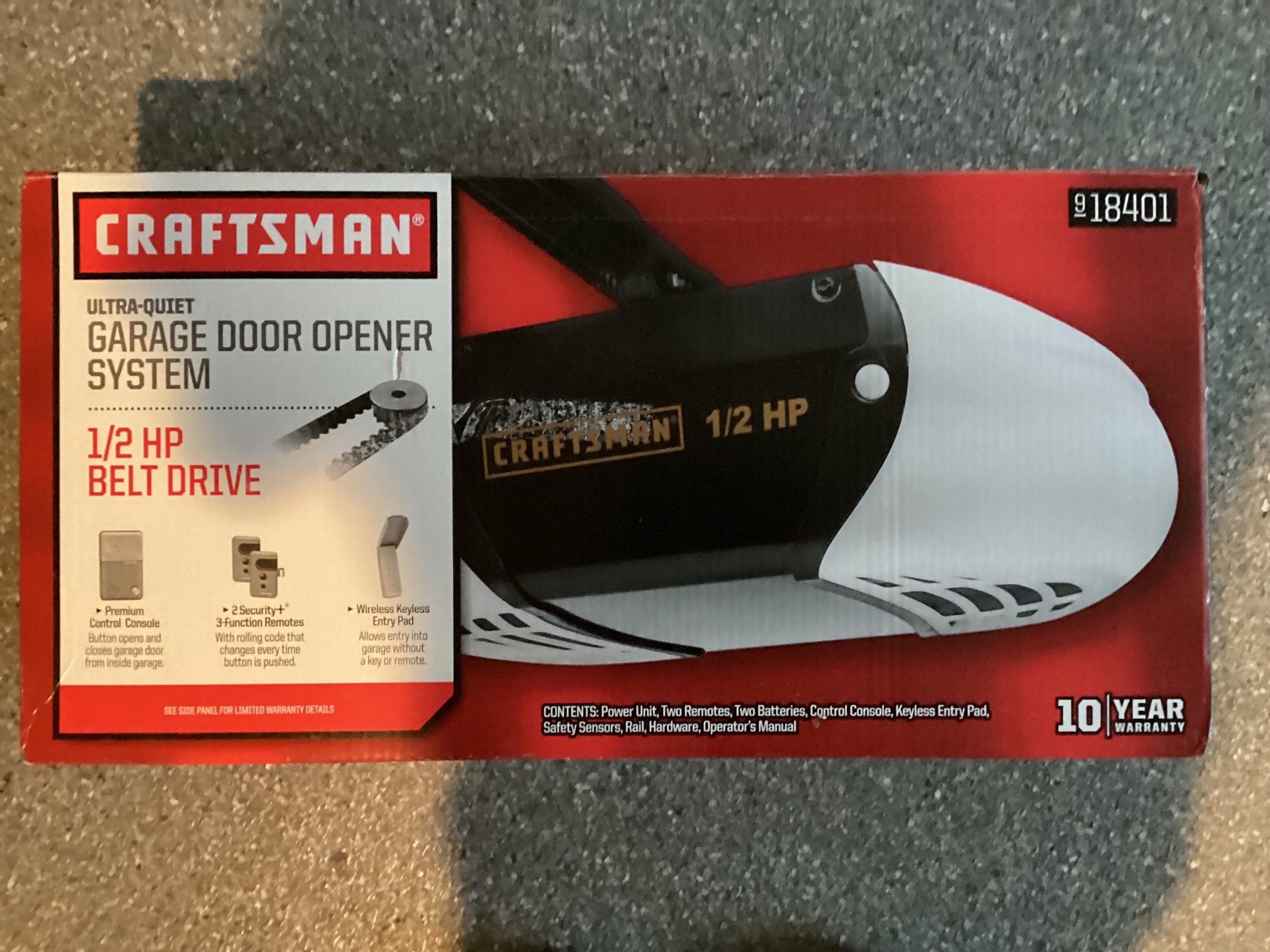 Photo of Overhead door opener, Craftsman 1/2 hp