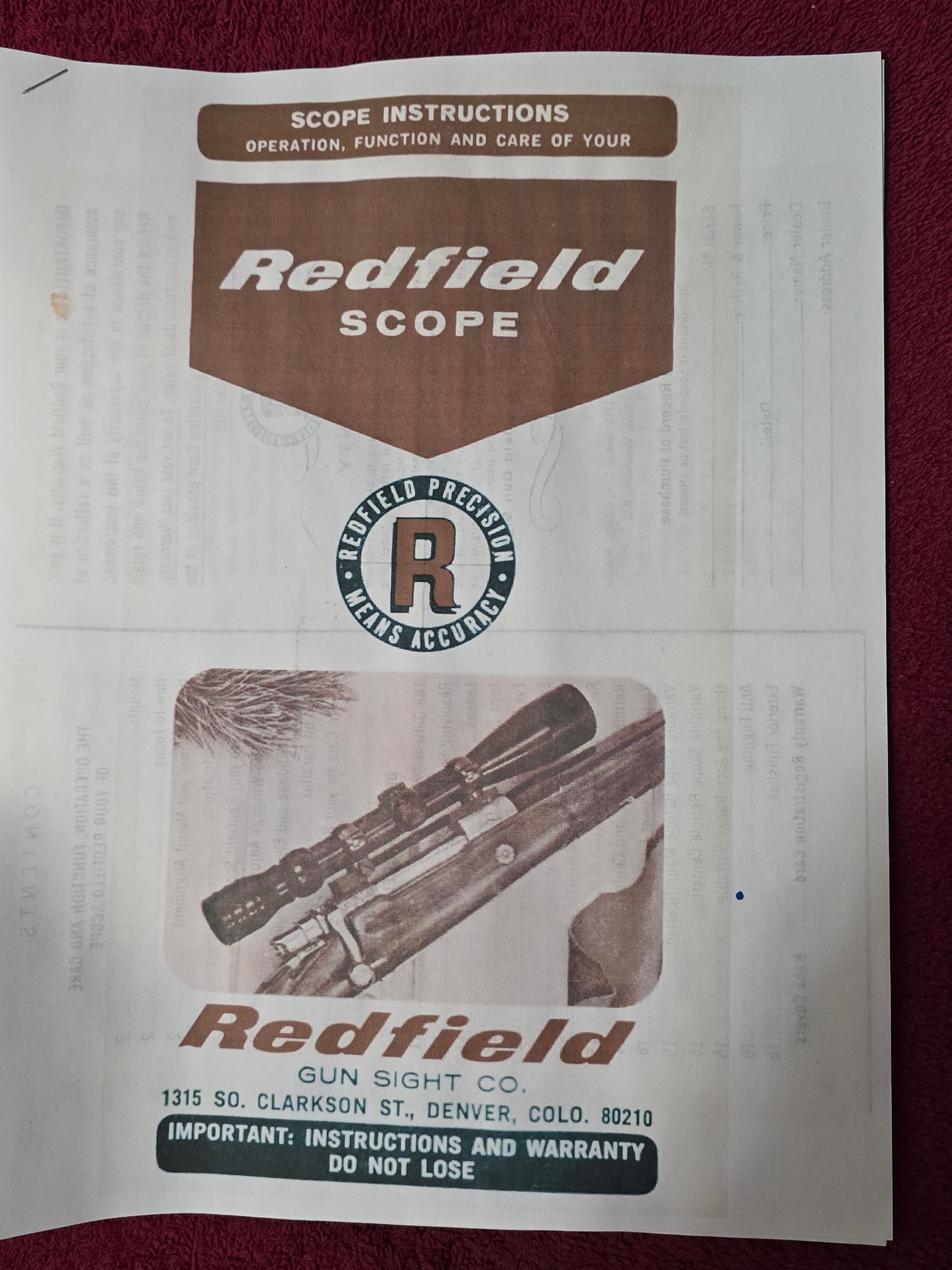 REDFIELD USA 2X-7X WIDEFIELD VINTAGE RIFLE SCOPE - 6 - 1765151986565_1000083957
