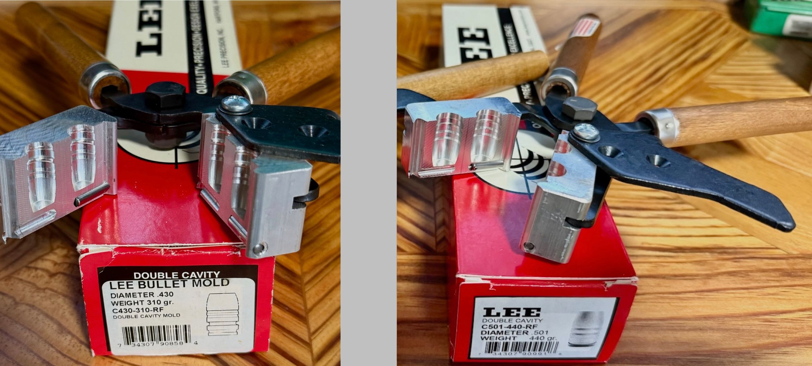 Photo of Various Lee bullet moulds. Some new most used once