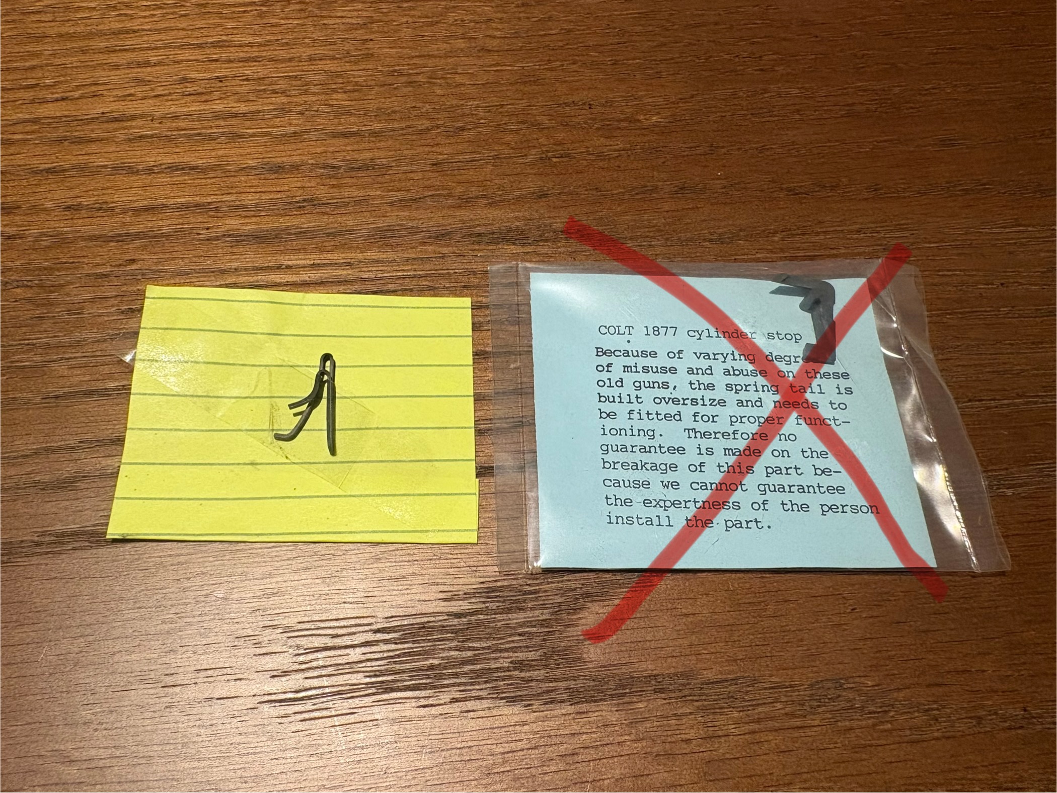 Photo of 1877 Colt Thunderer Parts