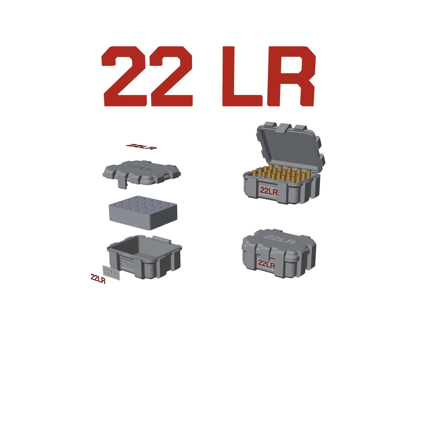 Custom 3d printed ammo boxes ANY CALIBER - 15 - 1765277814905_A_26_22lr_20a