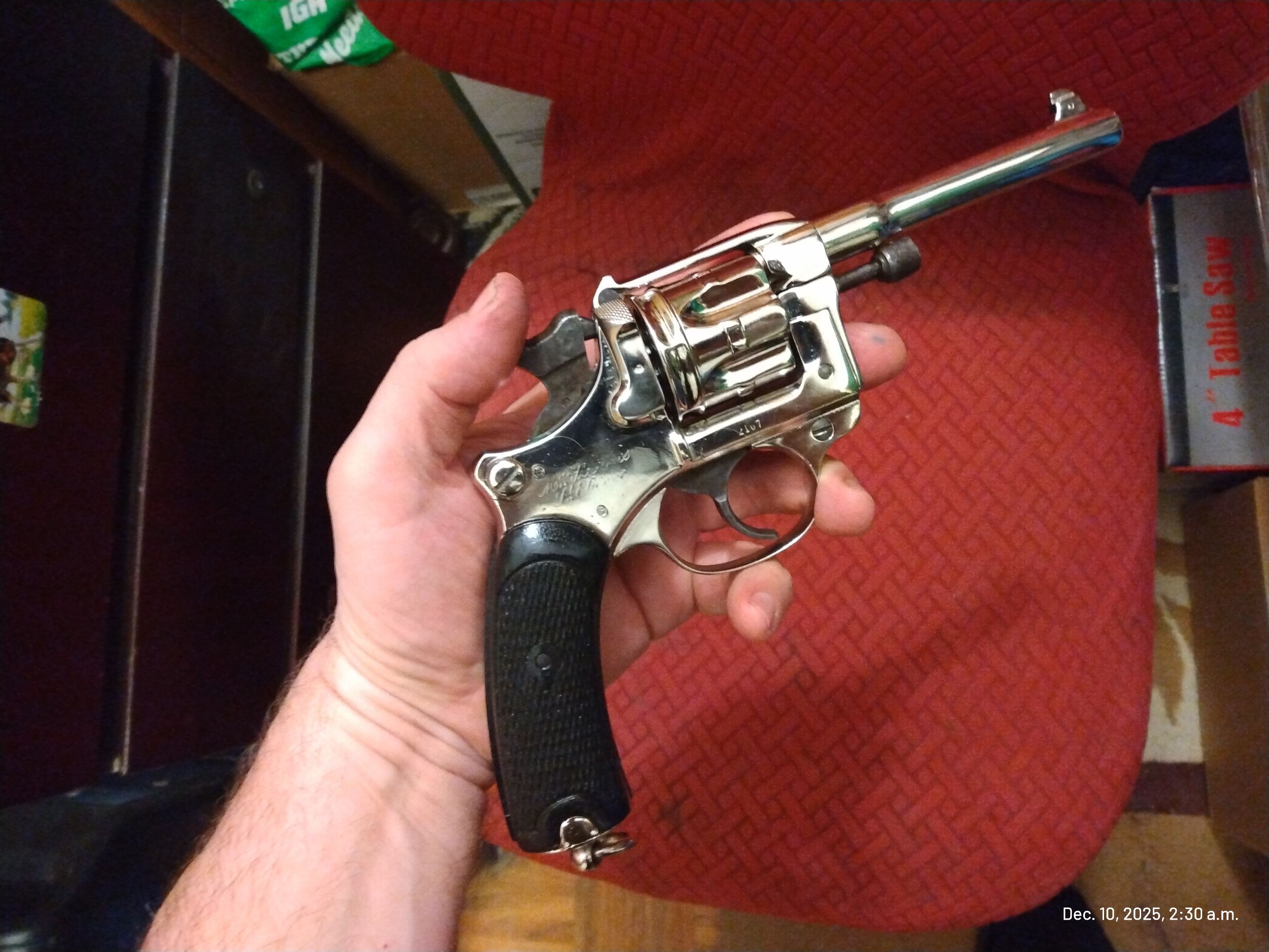 French 1892 Service Revolver in like new condition, Antique Status $4400 - 8 - 1765354512496_IMG_20251210_023034079