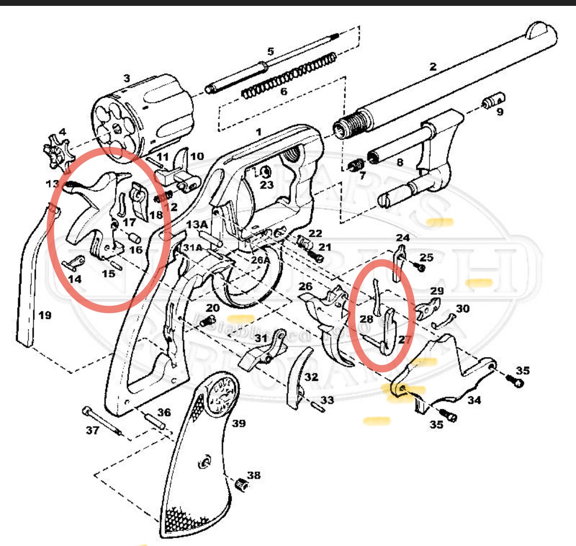 1892 Colt Double Action Revolver Parts - 1 - 1765383922250_IMG_9200