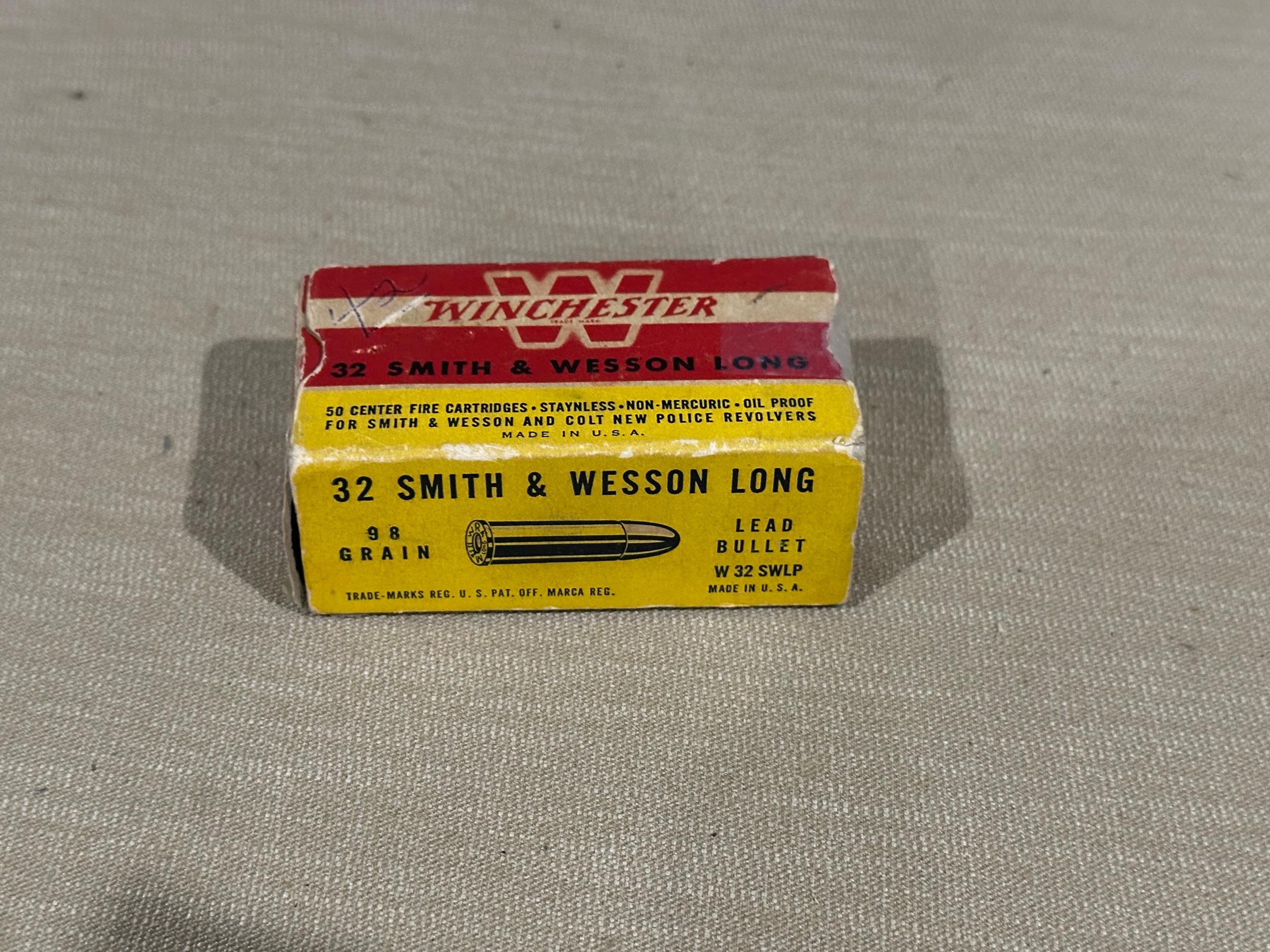 Photo of S&W .32 long box of ammo 42 rounds 