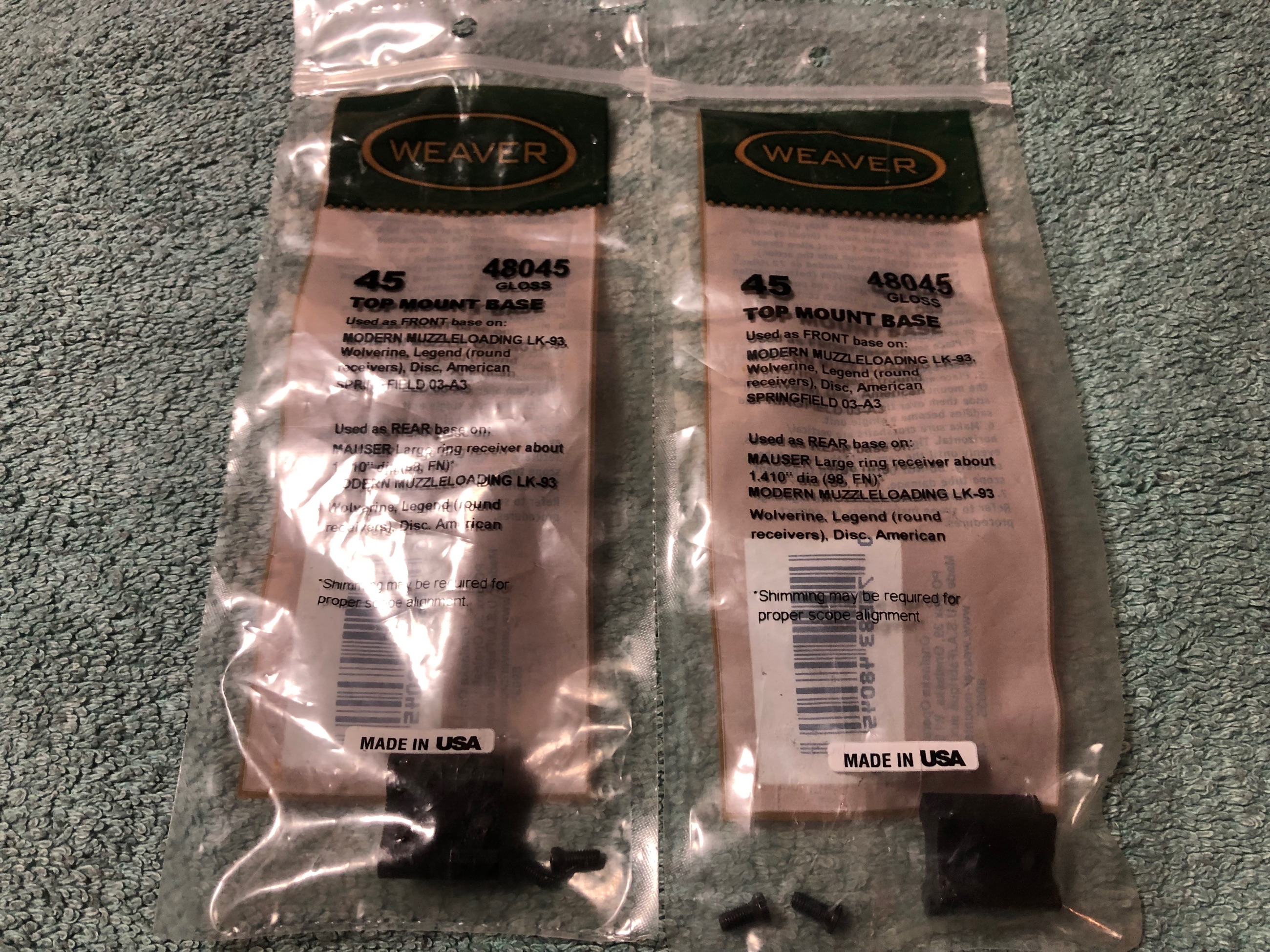 Photo of [Open new]  Weaver 45 (48045) Scope Base (Also fits Marlin XT22)