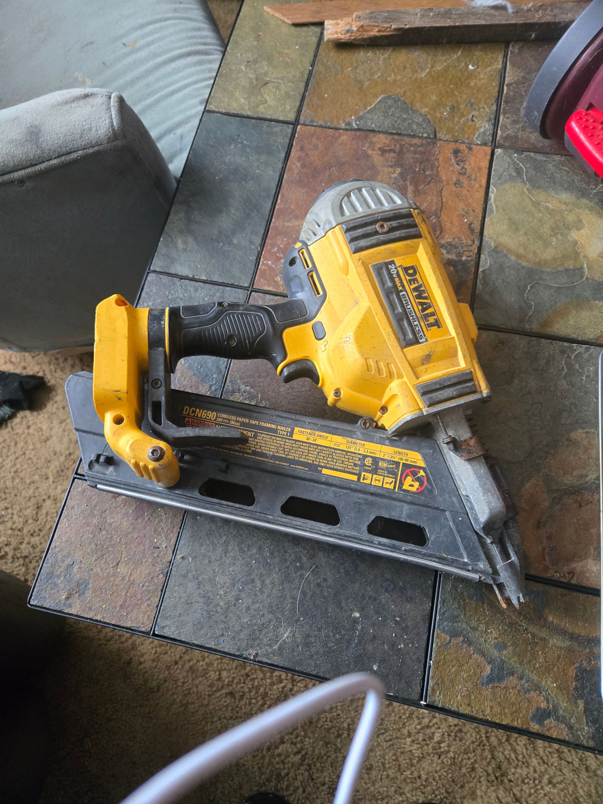 Photo of 2 dewalt 20 v max brushless nail guns for sale 