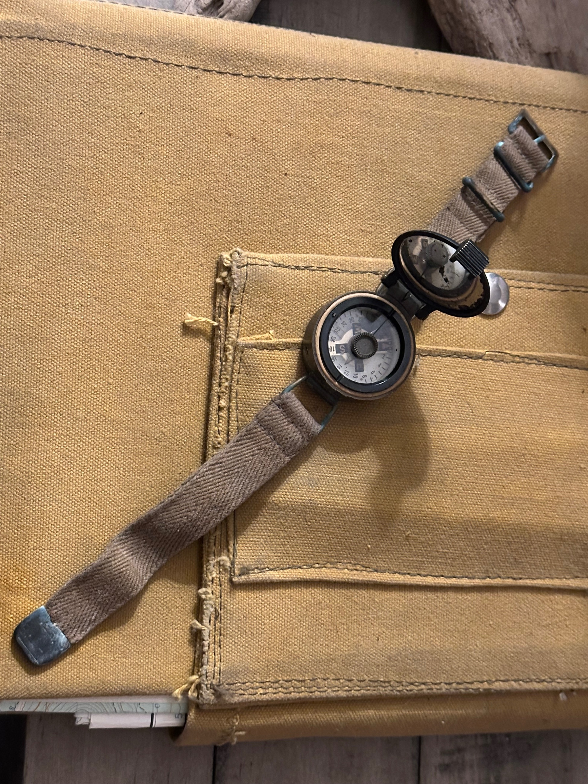 Photo of WWII-era British military commando Wrist Compass 