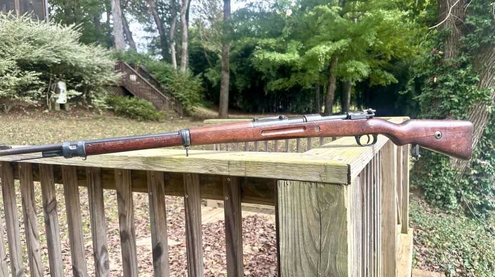 Photo of WWI German GEW M98 MAUSER RIFLE manufactured by V. CHR. SCHILLING SUHL 1916 1916 Gew M98 V.