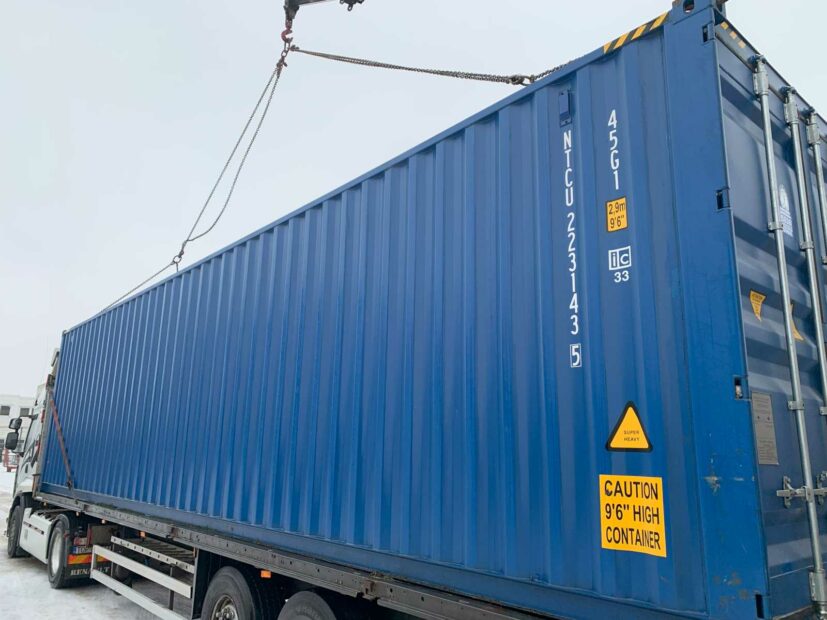 Photo of 40-foot HC shipping container, one way