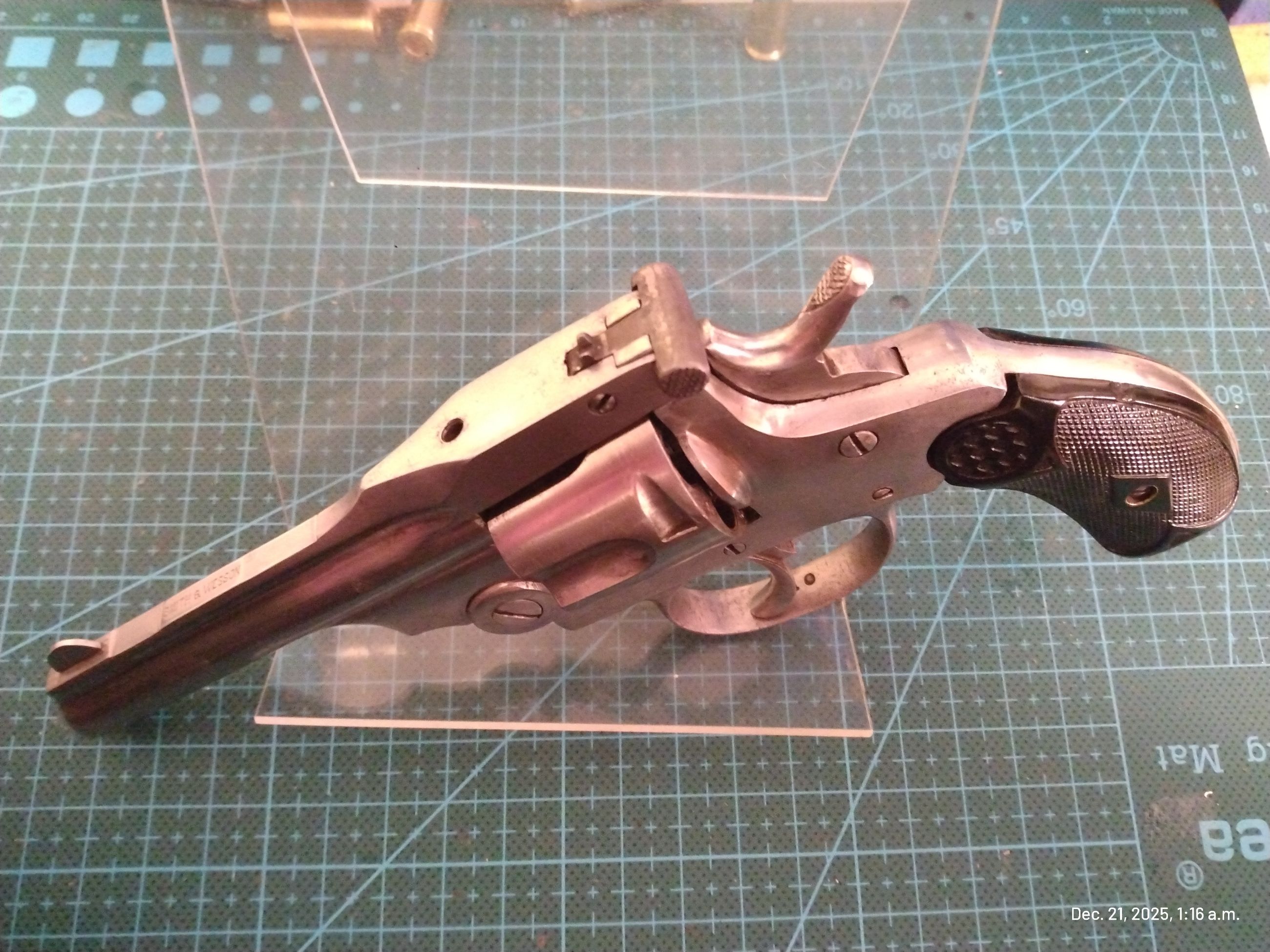 Belgian mini "Smith & Wesson" Open top clone  pocket Antique Revolver .32HR cal. $2500 - 4 - 1766303365307_IMG_20251221_011602340