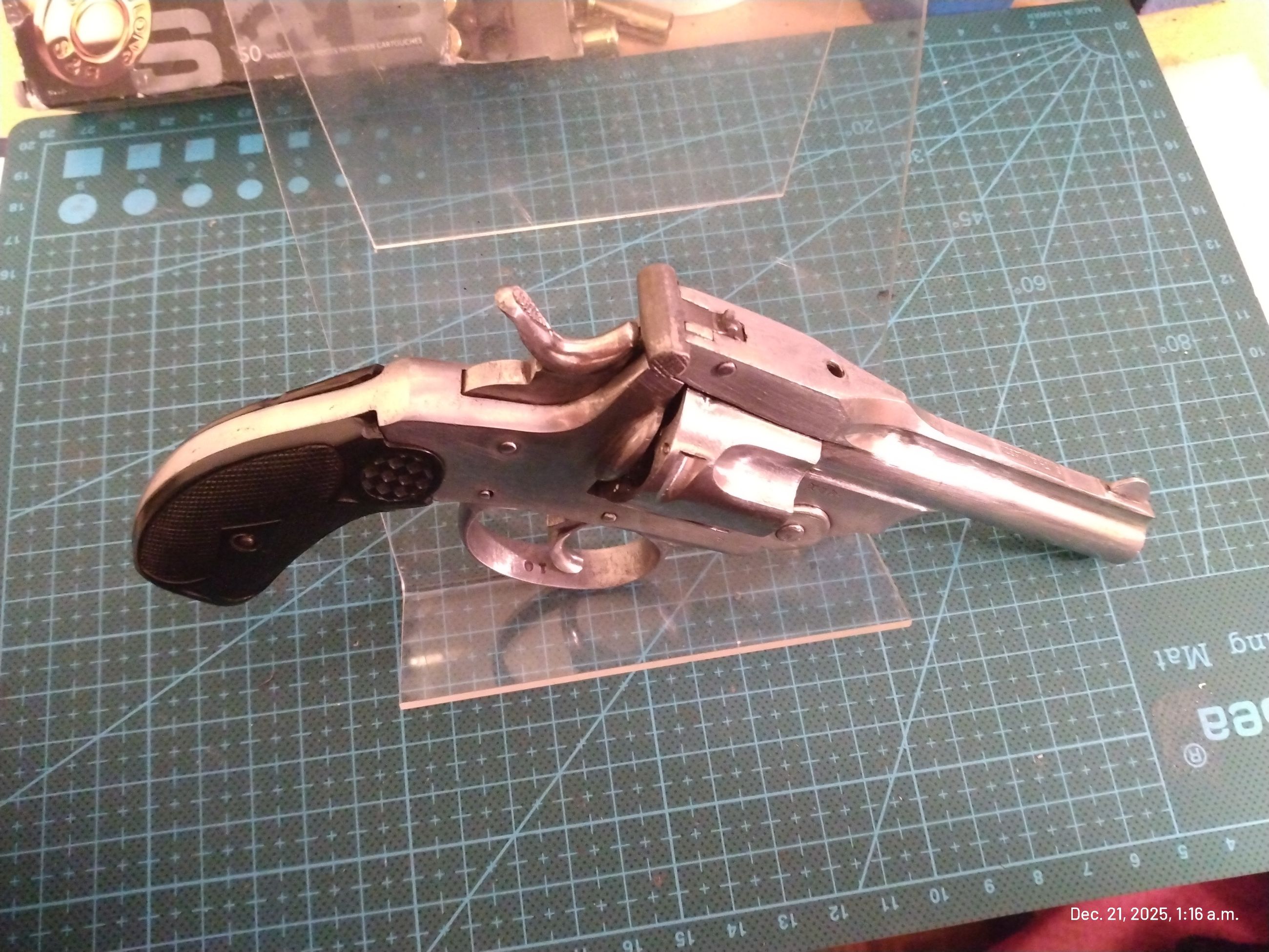 Belgian mini "Smith & Wesson" Open top clone  pocket Antique Revolver .32HR cal. $2500 - 5 - 1766303378986_IMG_20251221_011655810