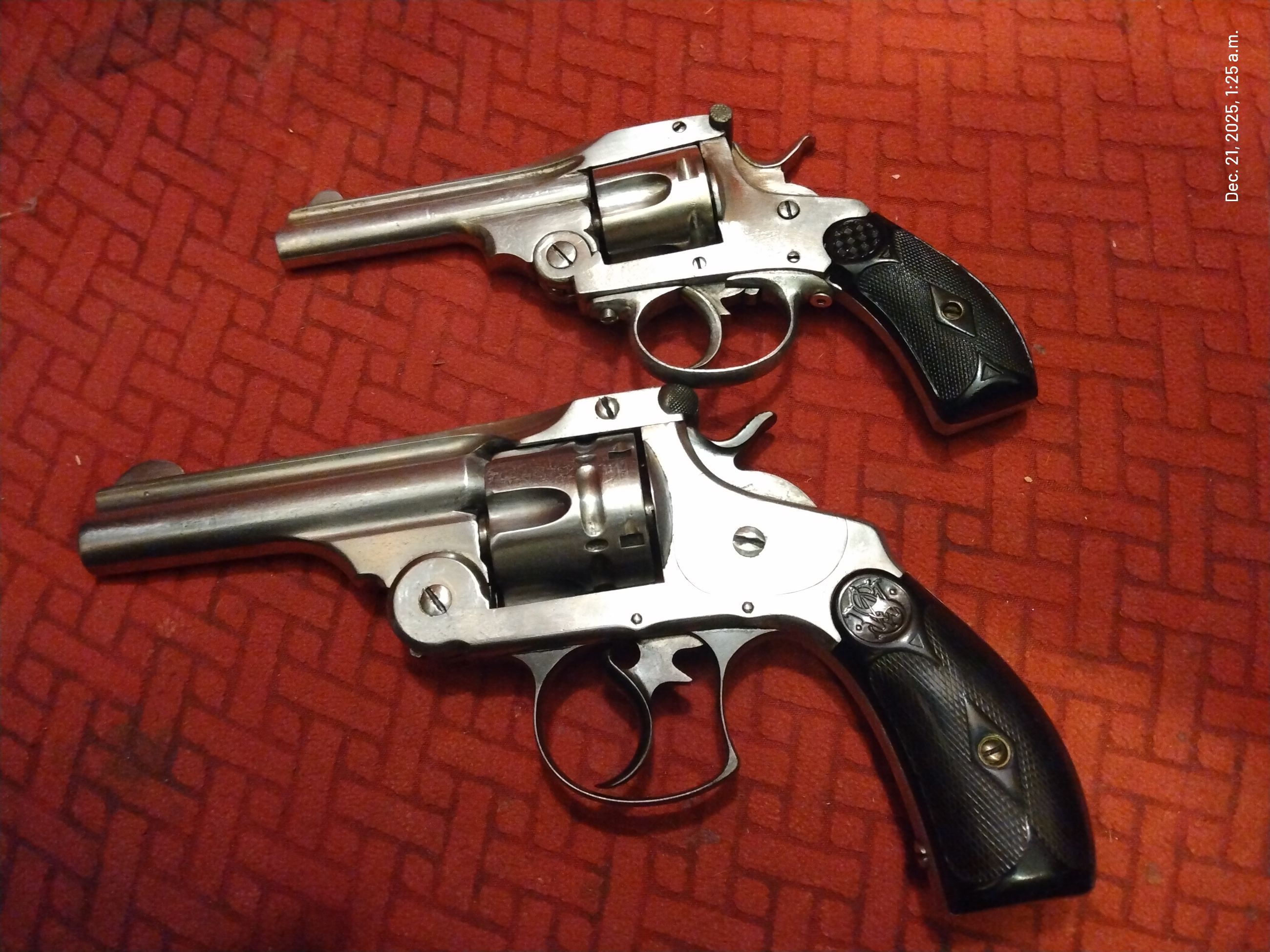 Belgian mini "Smith & Wesson" Open top clone  pocket Antique Revolver .32HR cal. $2500 - 8 - 1766303405041_IMG_20251221_012518500
