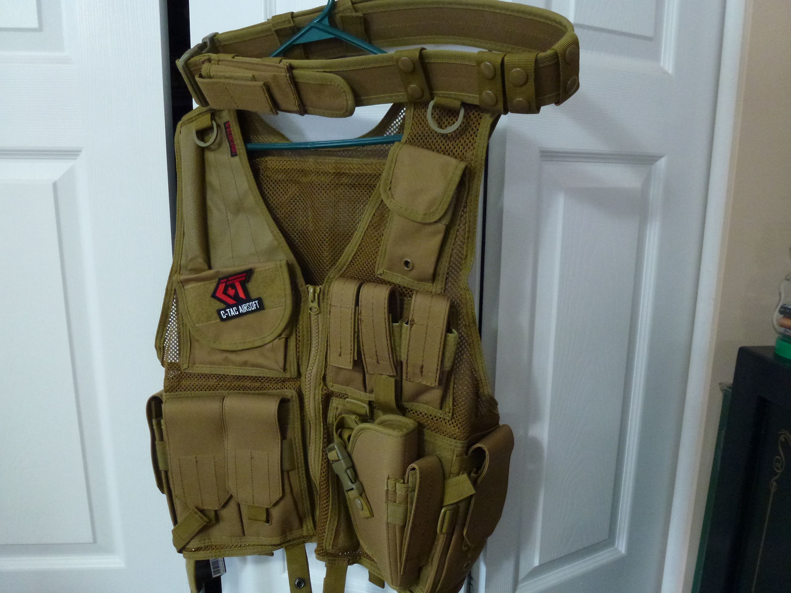 Photo of SOLD  SOLD   ***NEW***C-TAC TACTICAL VEST + BELT COYOTE BROWN***