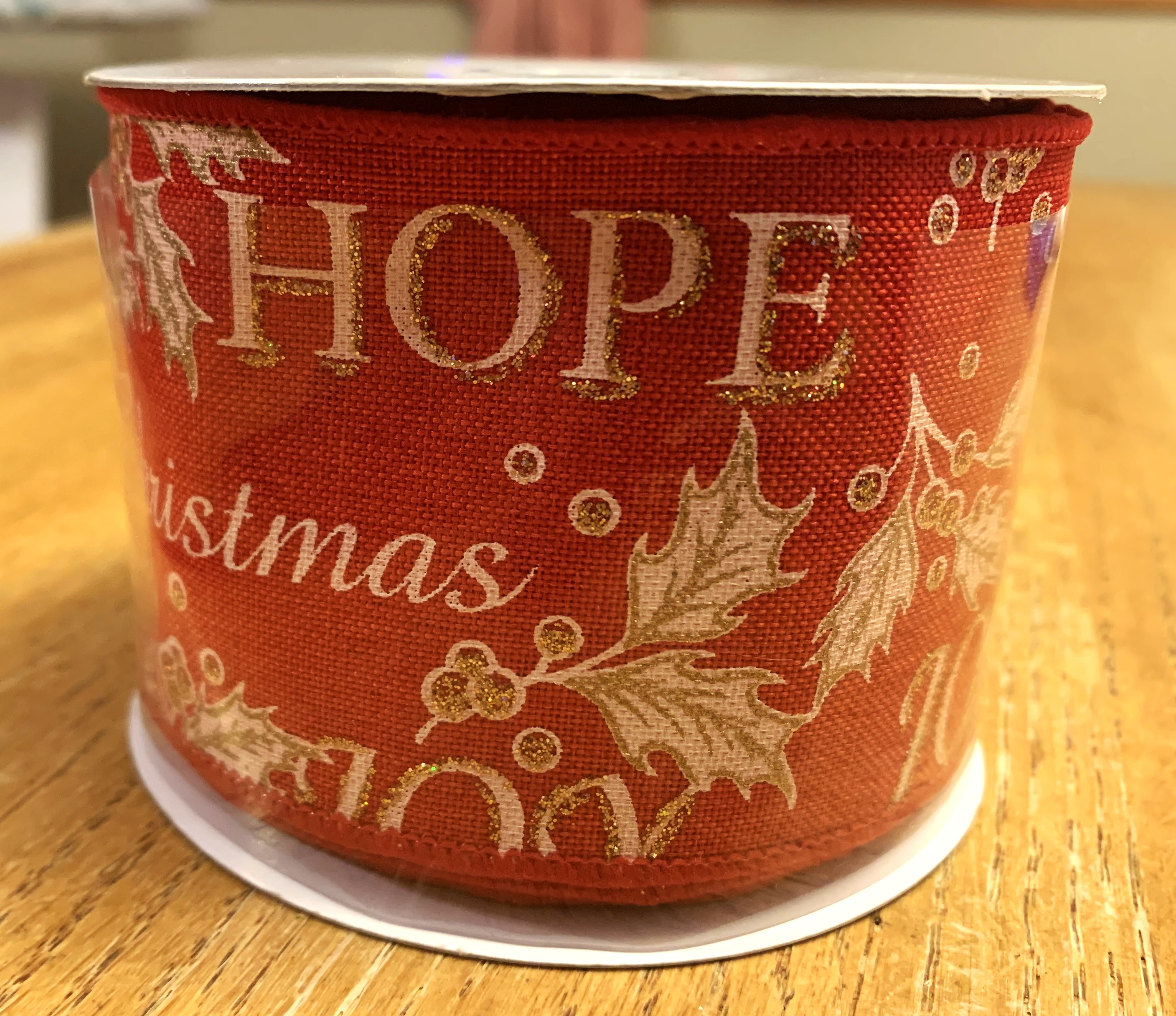 Photo of CHRISTMAS DECORATING RIBBON  2 1/2 " X 10 YDS.