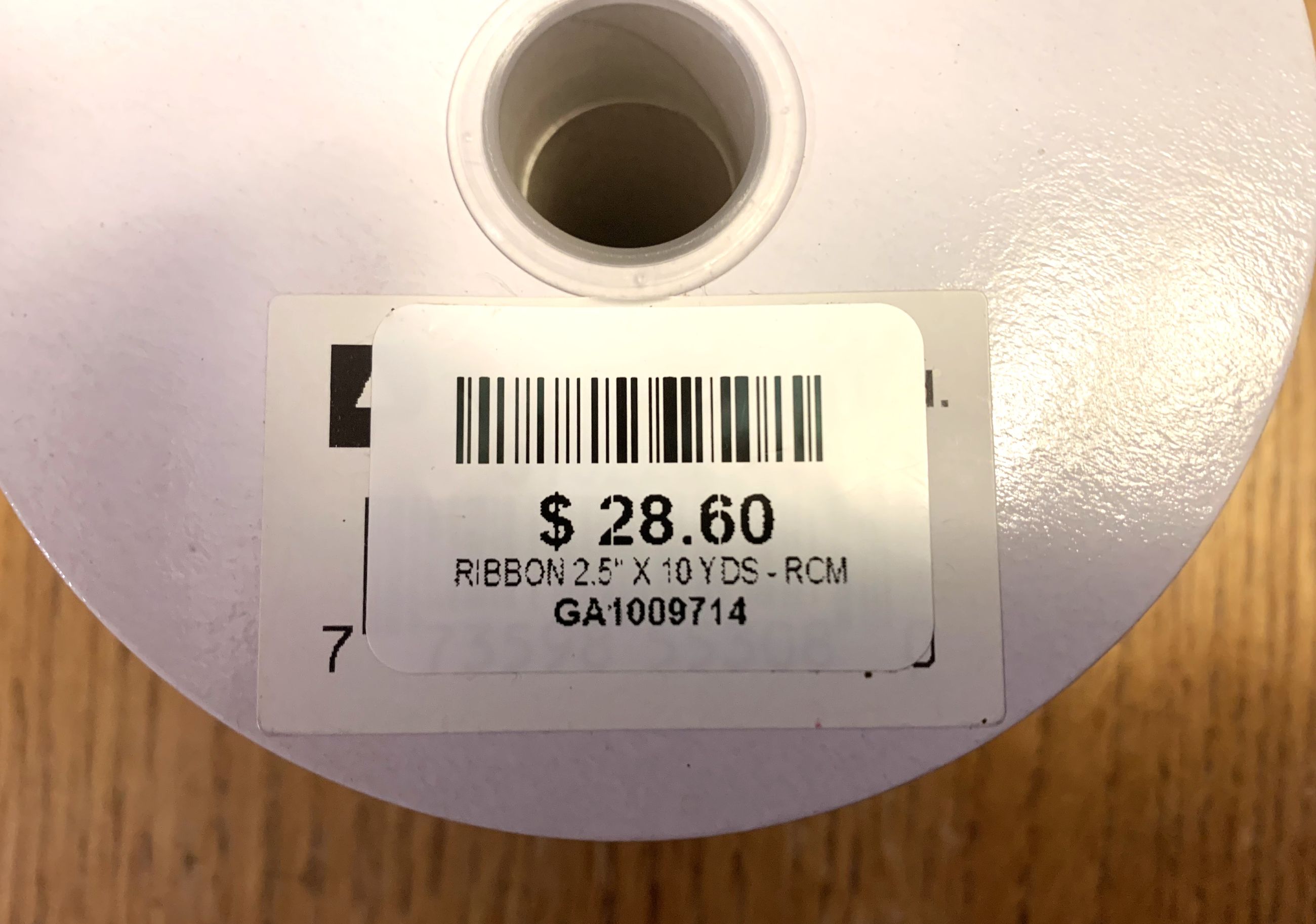 Photo of CHRISTMAS DECORATING RIBBON  2 1/2 " X 10 YDS.